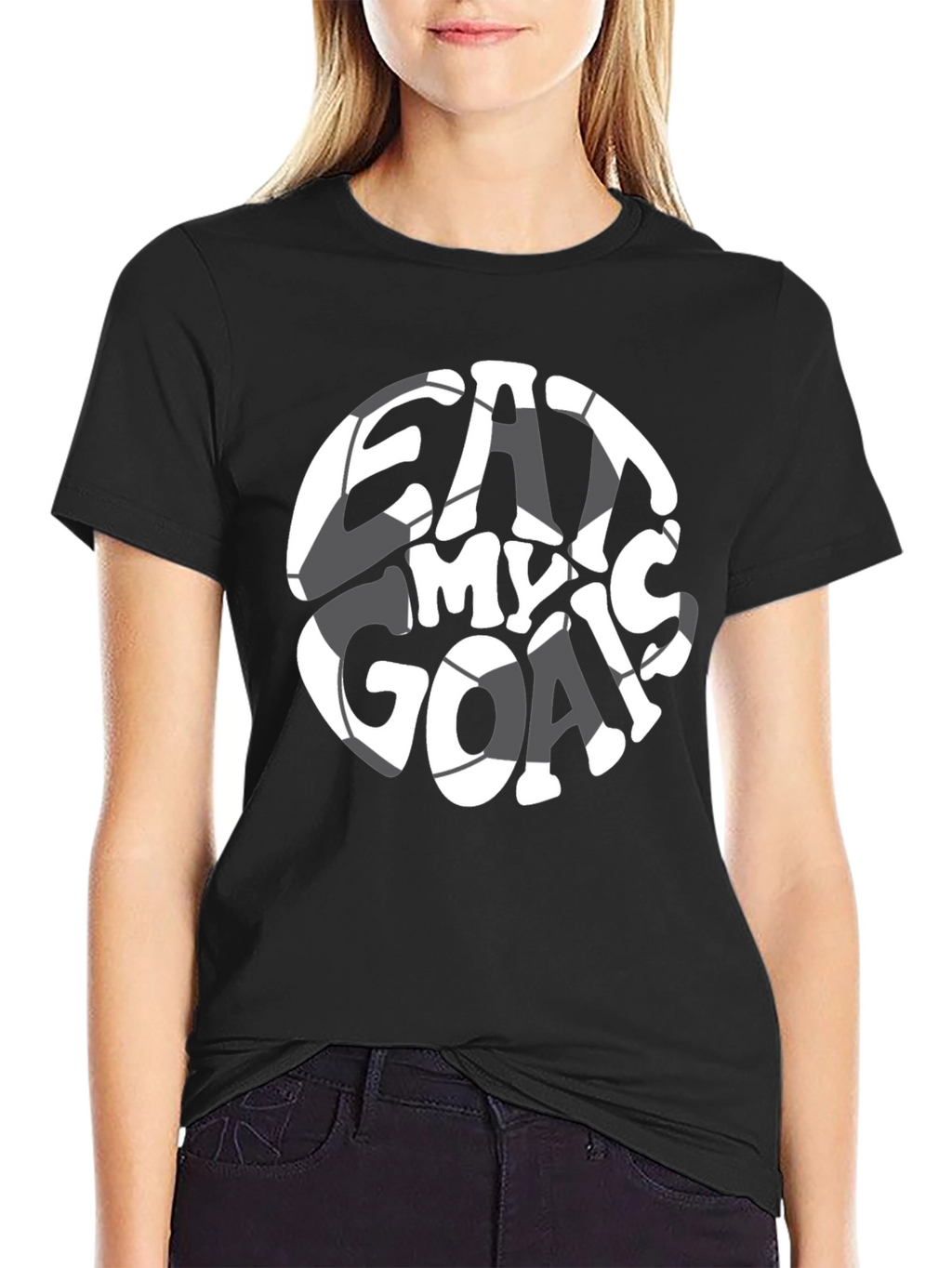 Eat My Goals Black Graphic T-Shirt