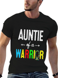 Auntie of a Warrior Autism Awareness T-Shirt