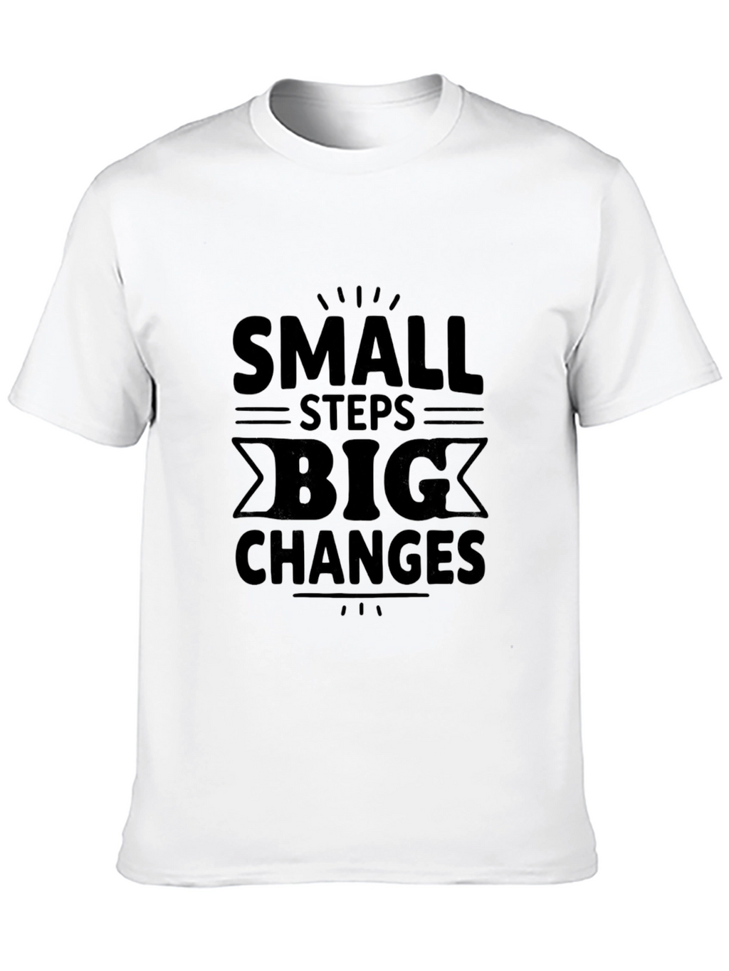 Small Steps Big Changes Black Graphic Tee