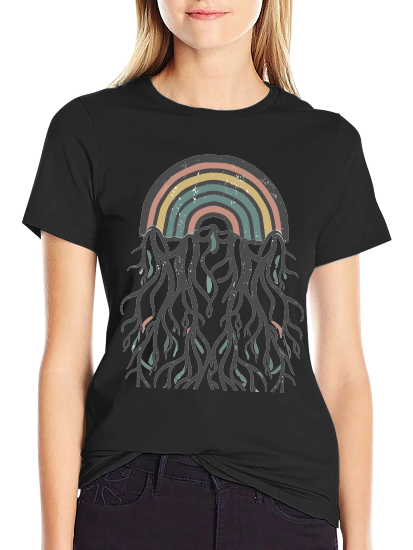Retro Rainbow Roots Graphic Tee