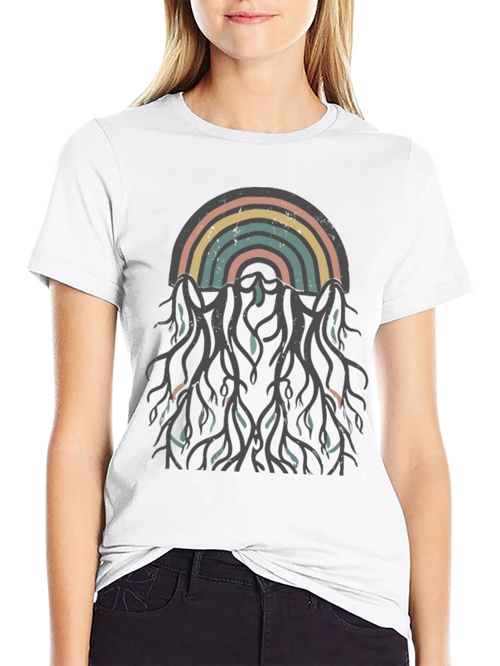 Retro Rainbow Roots Graphic Tee