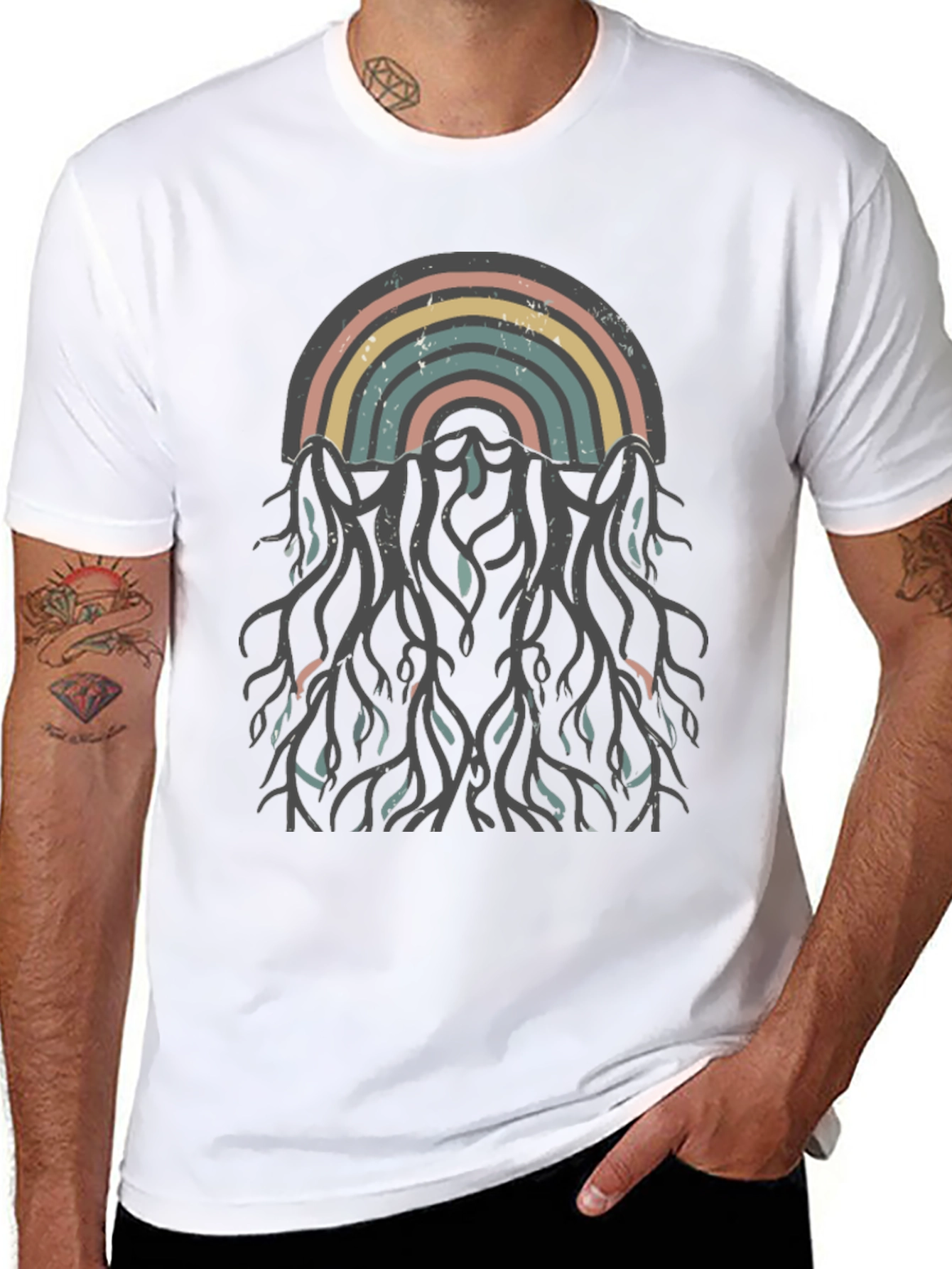 Retro Rainbow Roots Graphic Tee
