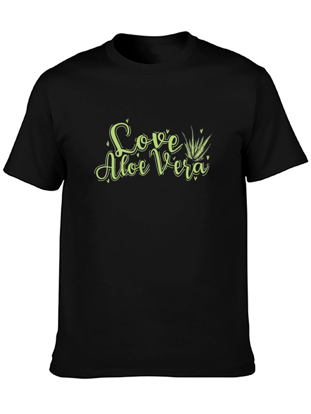 Love Aloe Vera Black Graphic Tee