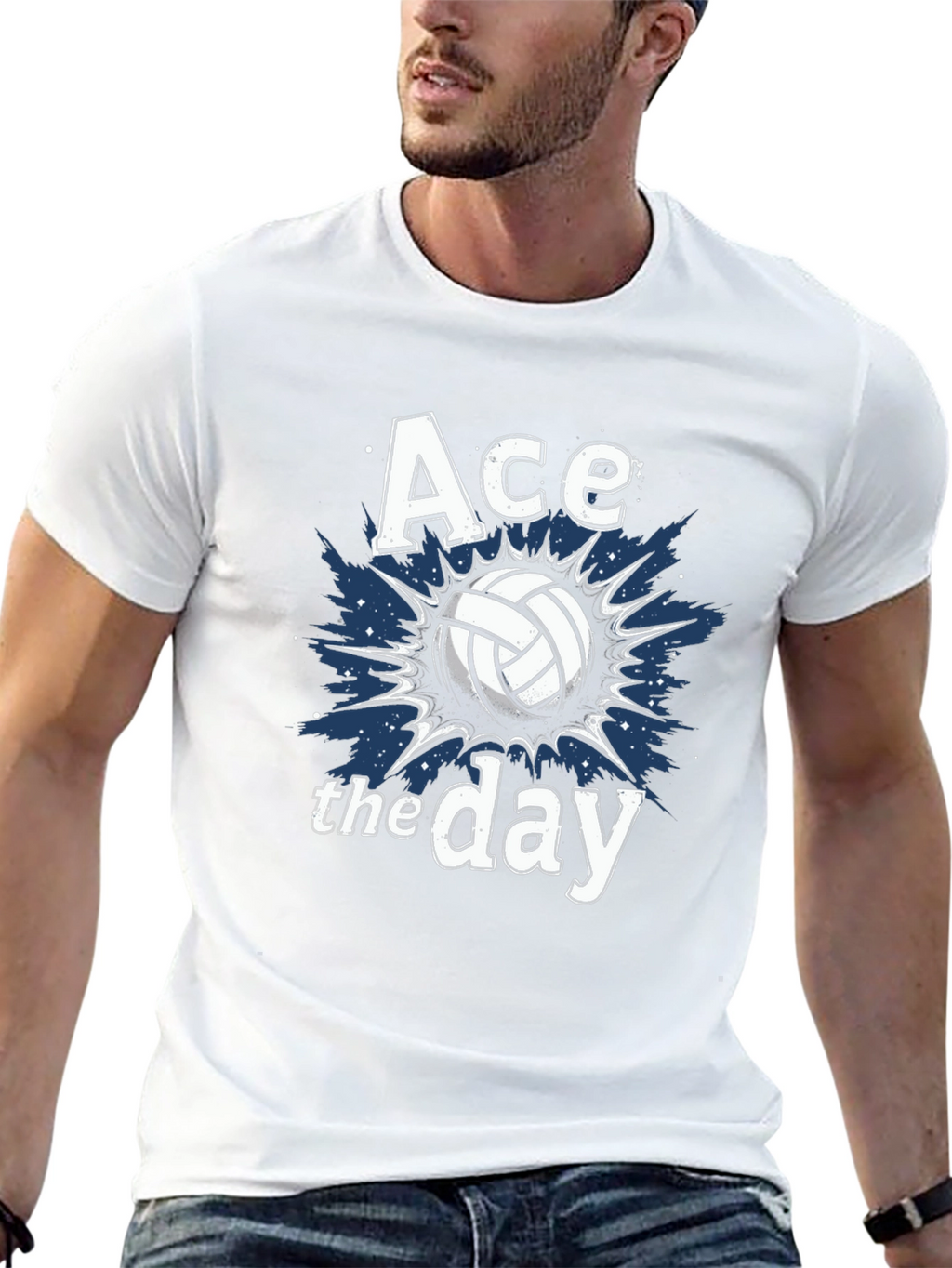 Ace the Day Volleyball Graphic T-Shirt