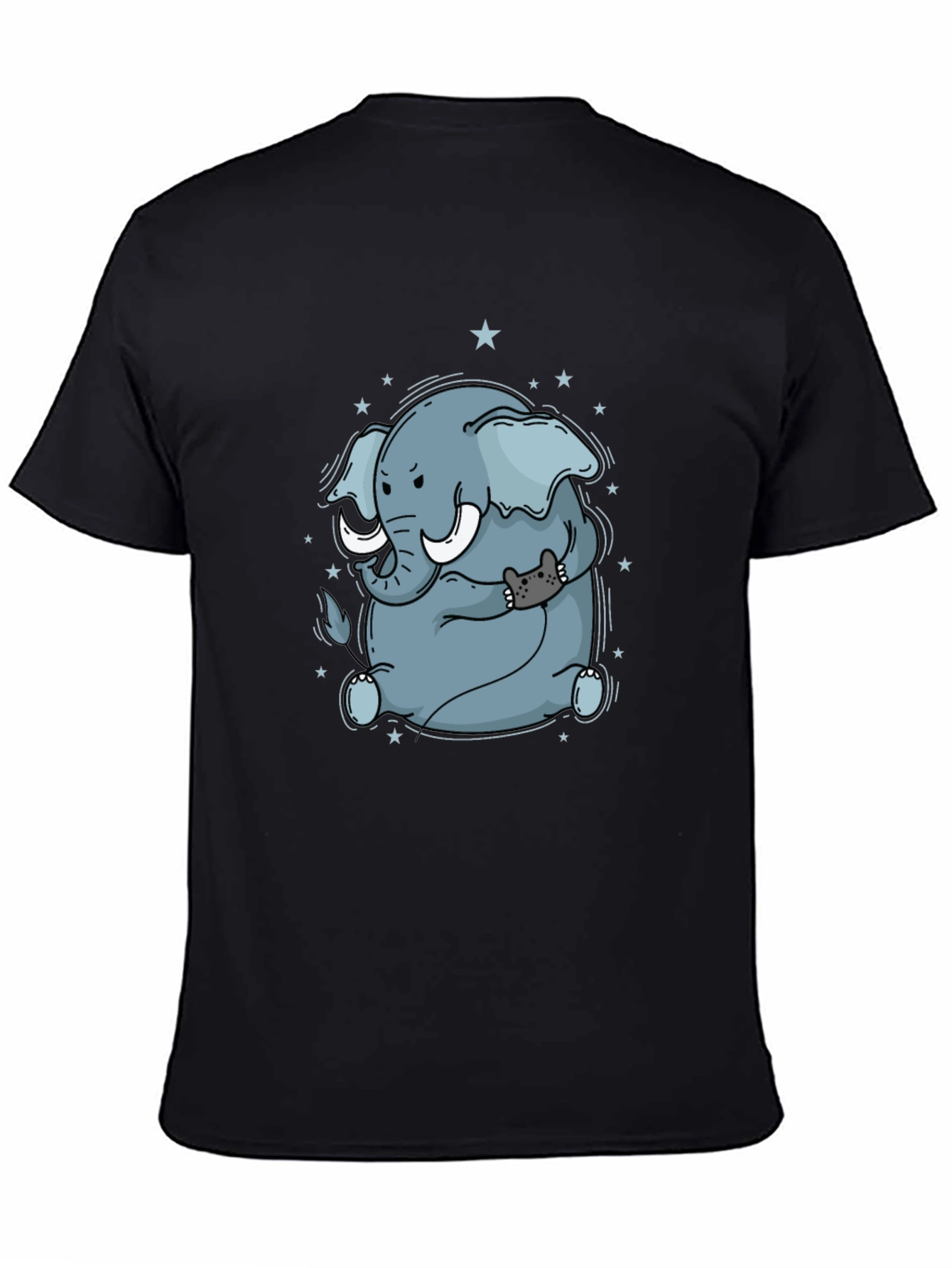 Elephant & Cat Gamer Black T-Shirt