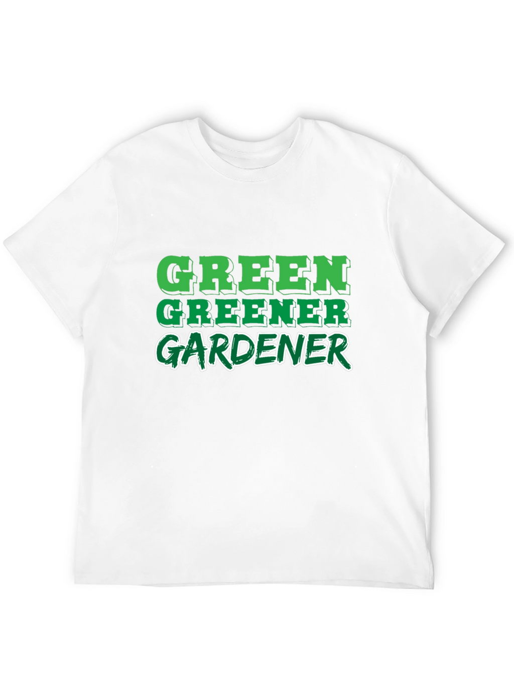 Green Greener Gardener Black T-Shirt