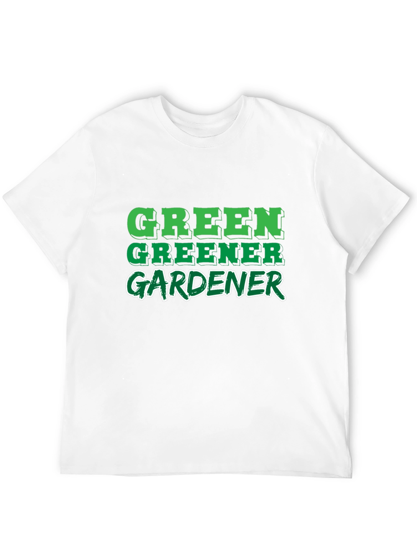 Green Greener Gardener Black T-Shirt