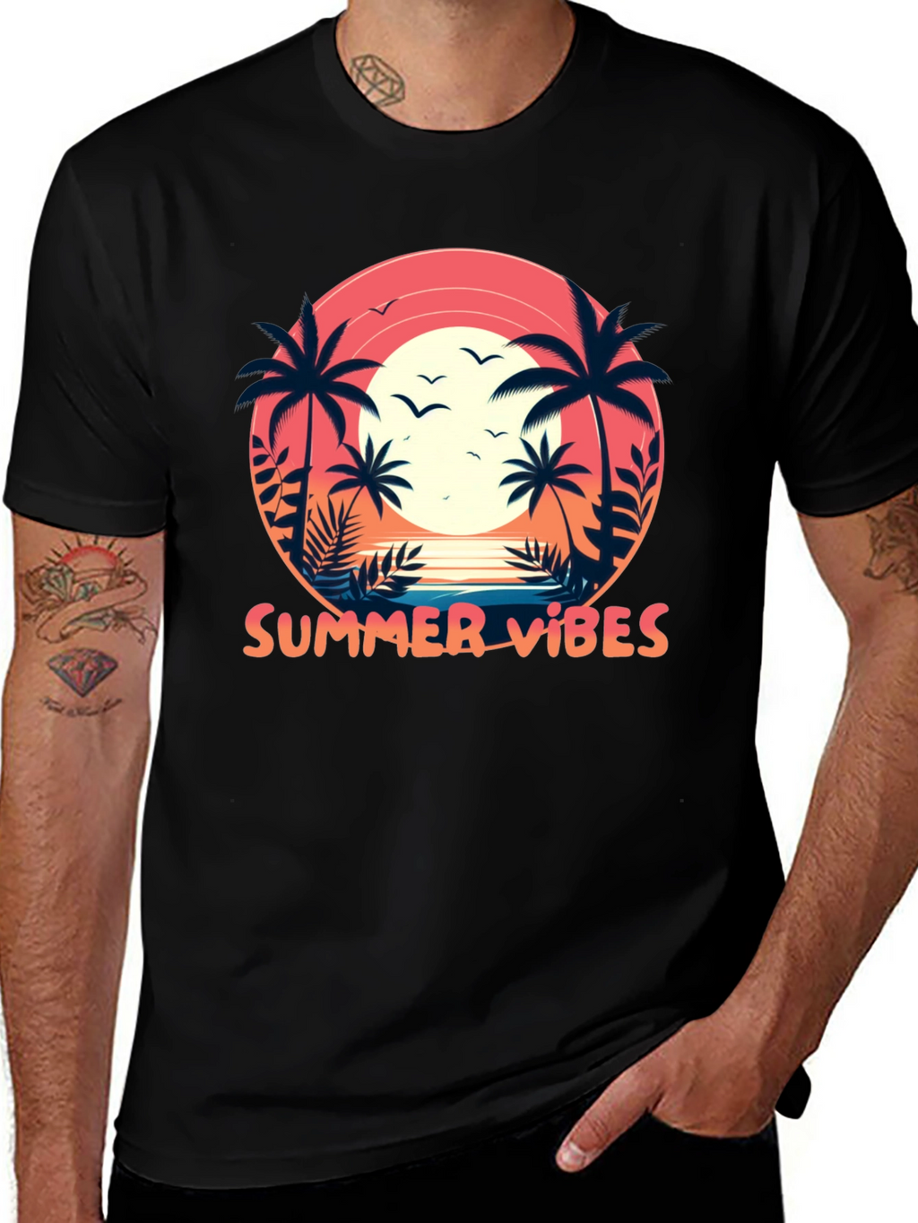 Summer Vibes Palm Tree T-Shirt