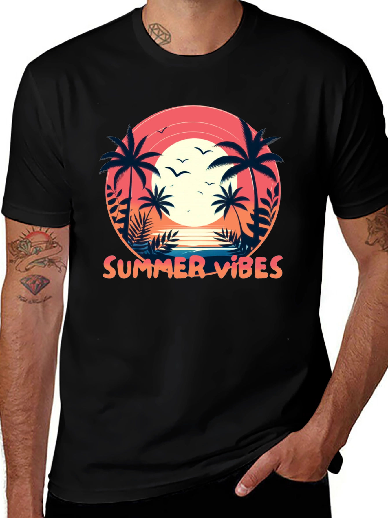 Summer Vibes Palm Tree T-Shirt