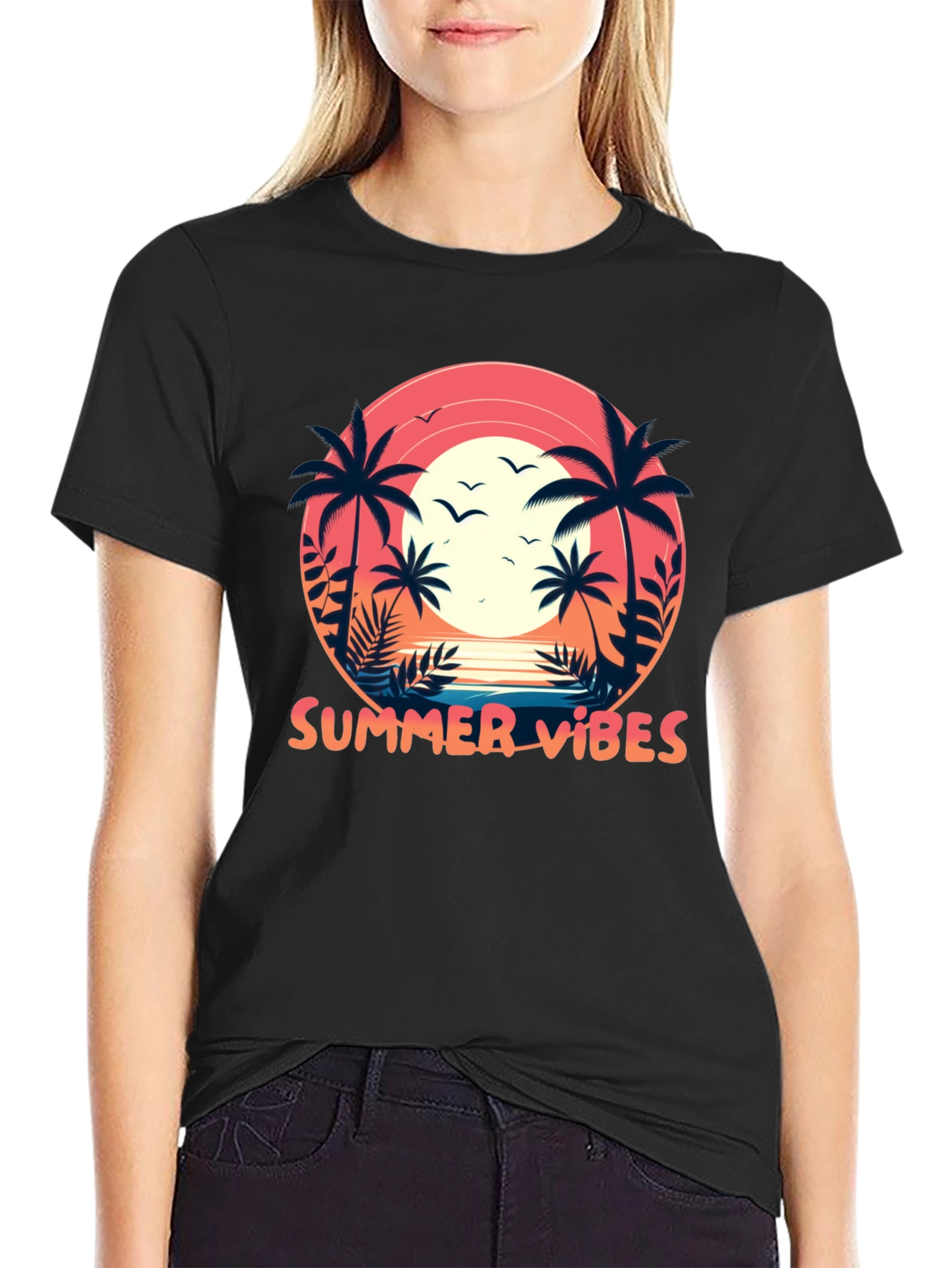 Summer Vibes Palm Tree T-Shirt