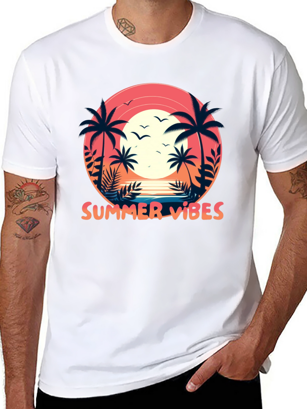 Summer Vibes Palm Tree T-Shirt