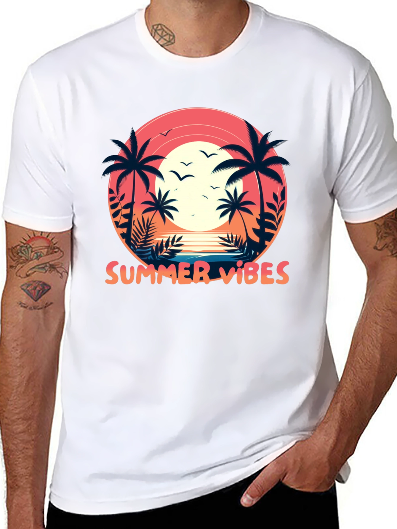 Summer Vibes Palm Tree T-Shirt