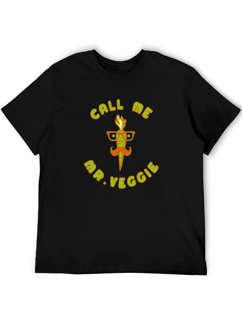 Call Me Mr. Veggie Black T-Shirt