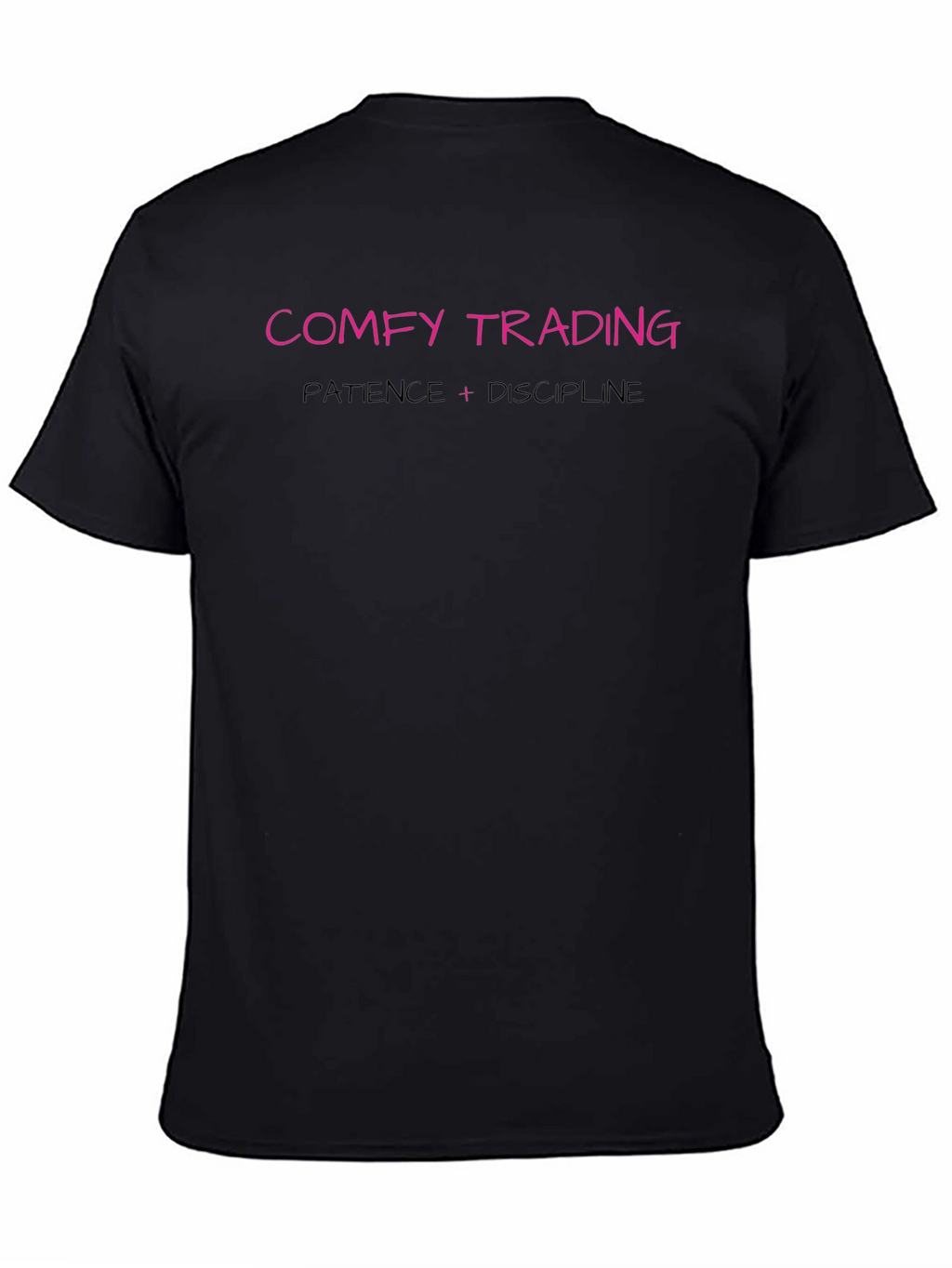 Comfy Trading Black Tee: Patience & Discipline