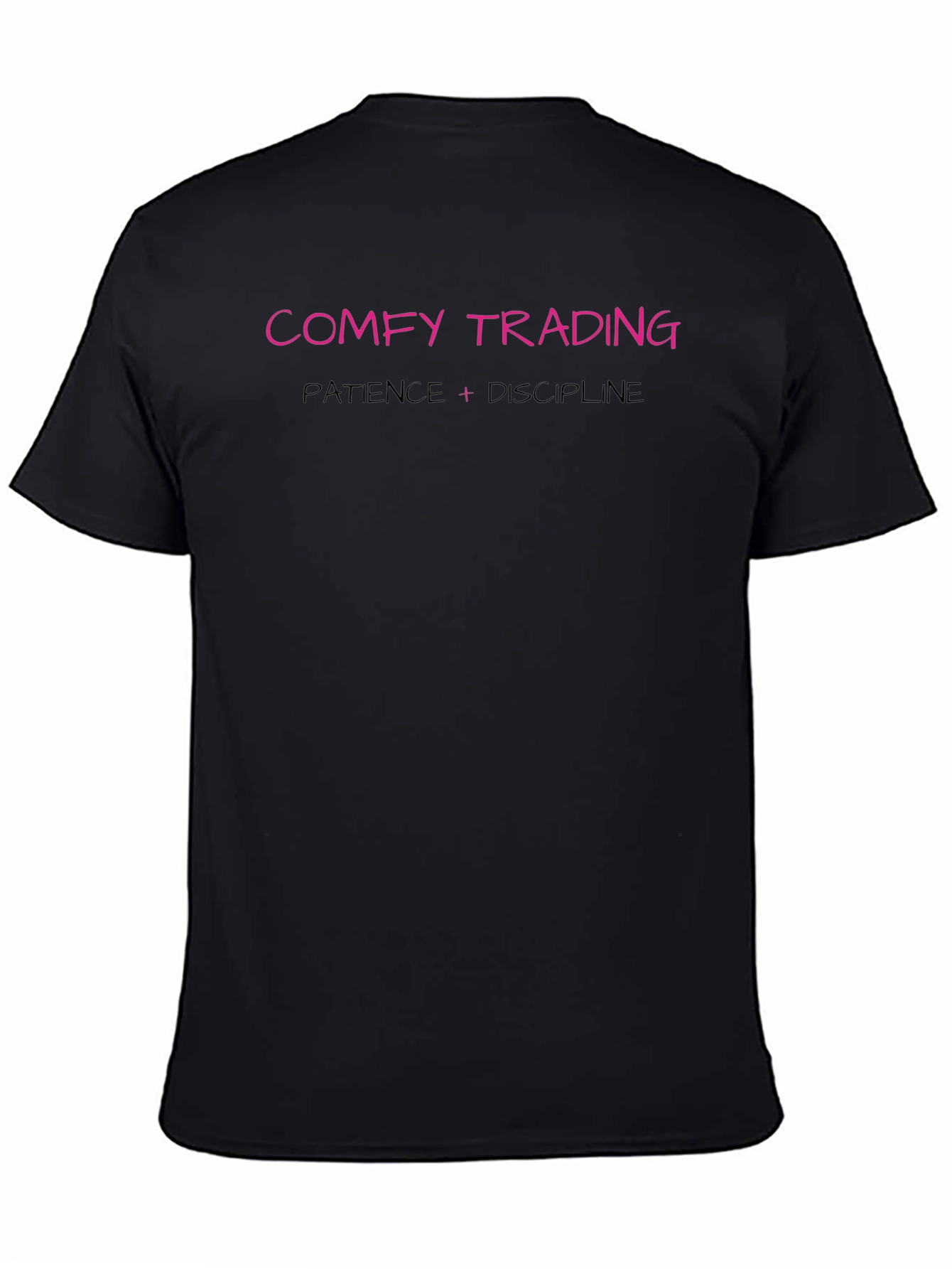 Comfy Trading Black Tee: Patience & Discipline