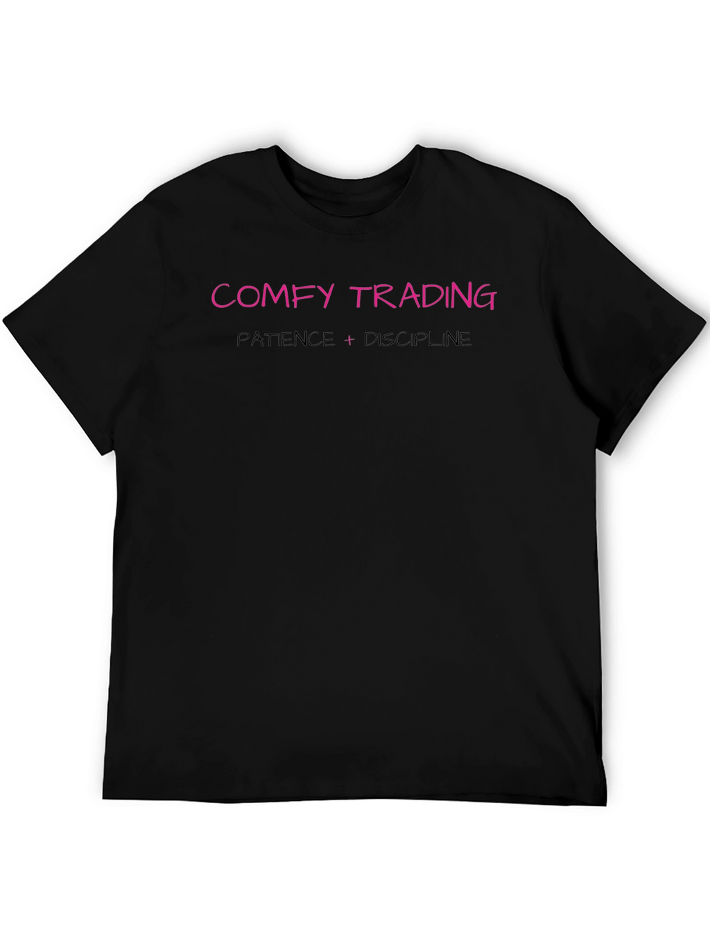 Comfy Trading Black Tee: Patience & Discipline