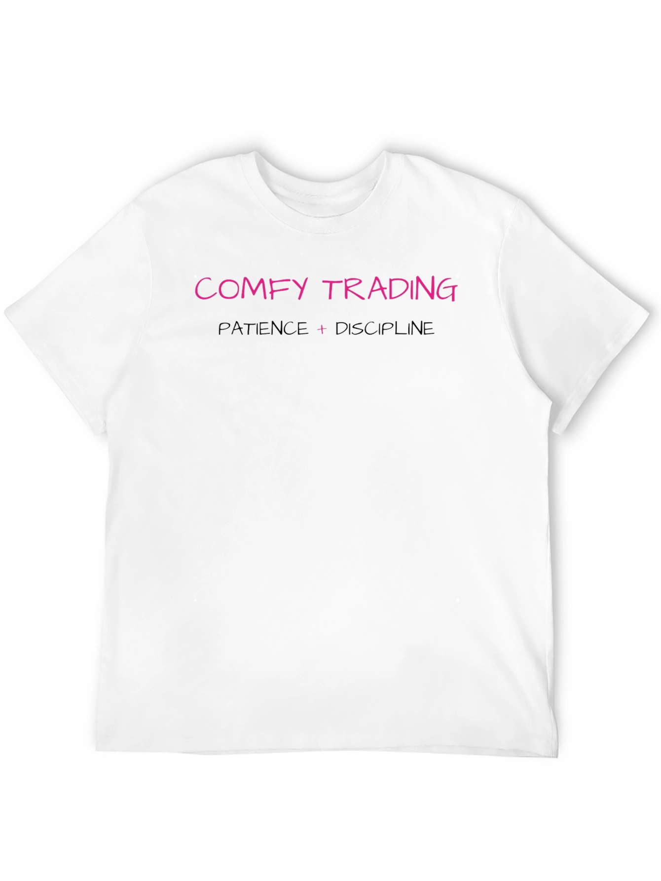 Comfy Trading Black Tee: Patience & Discipline