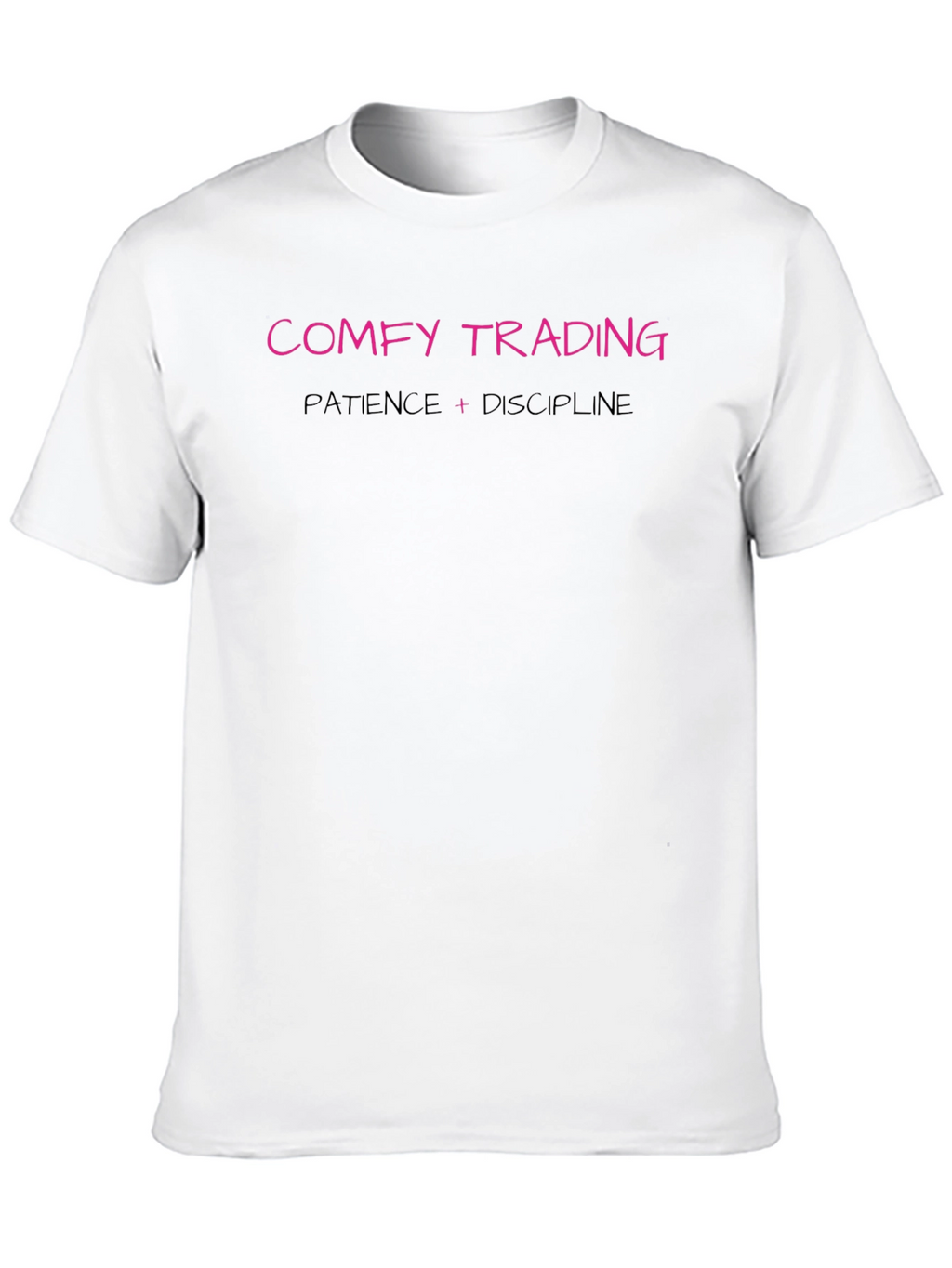 Comfy Trading Black Tee: Patience & Discipline