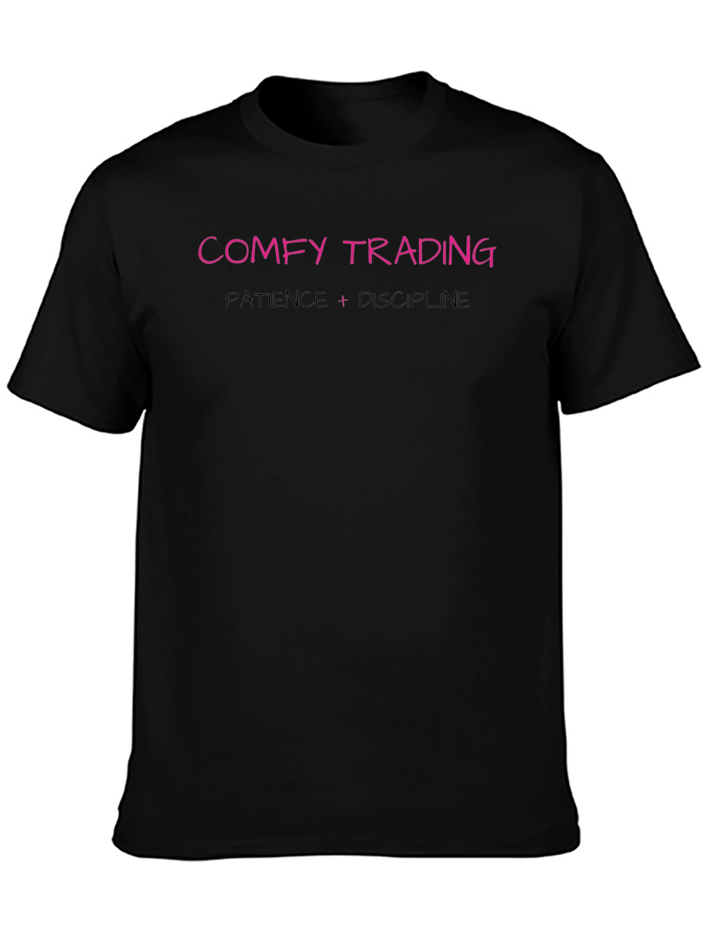 Comfy Trading Black Tee: Patience & Discipline