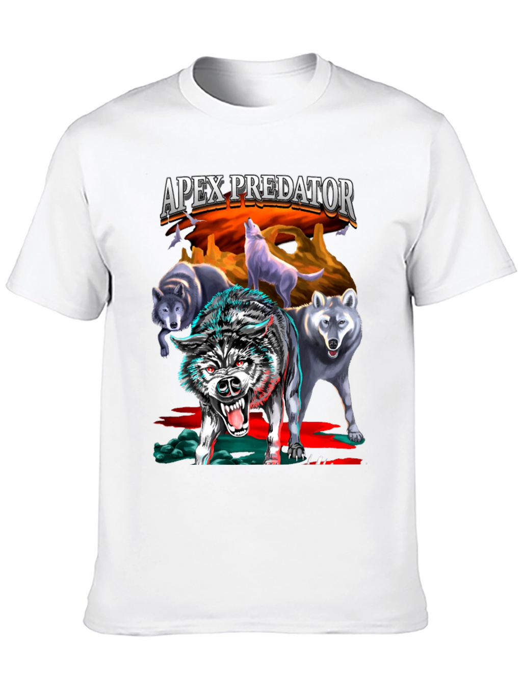 Apex Predator Wolf Pack Graphic T-Shirt