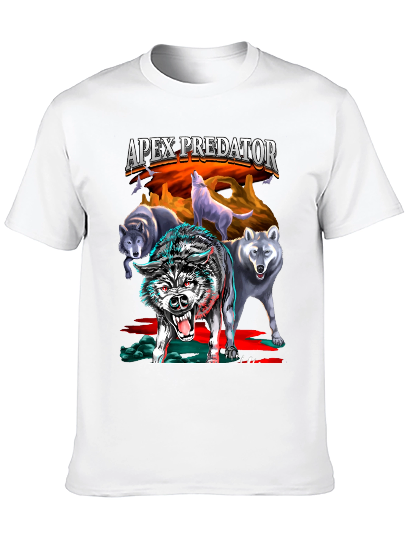 Apex Predator Wolf Pack Graphic T-Shirt