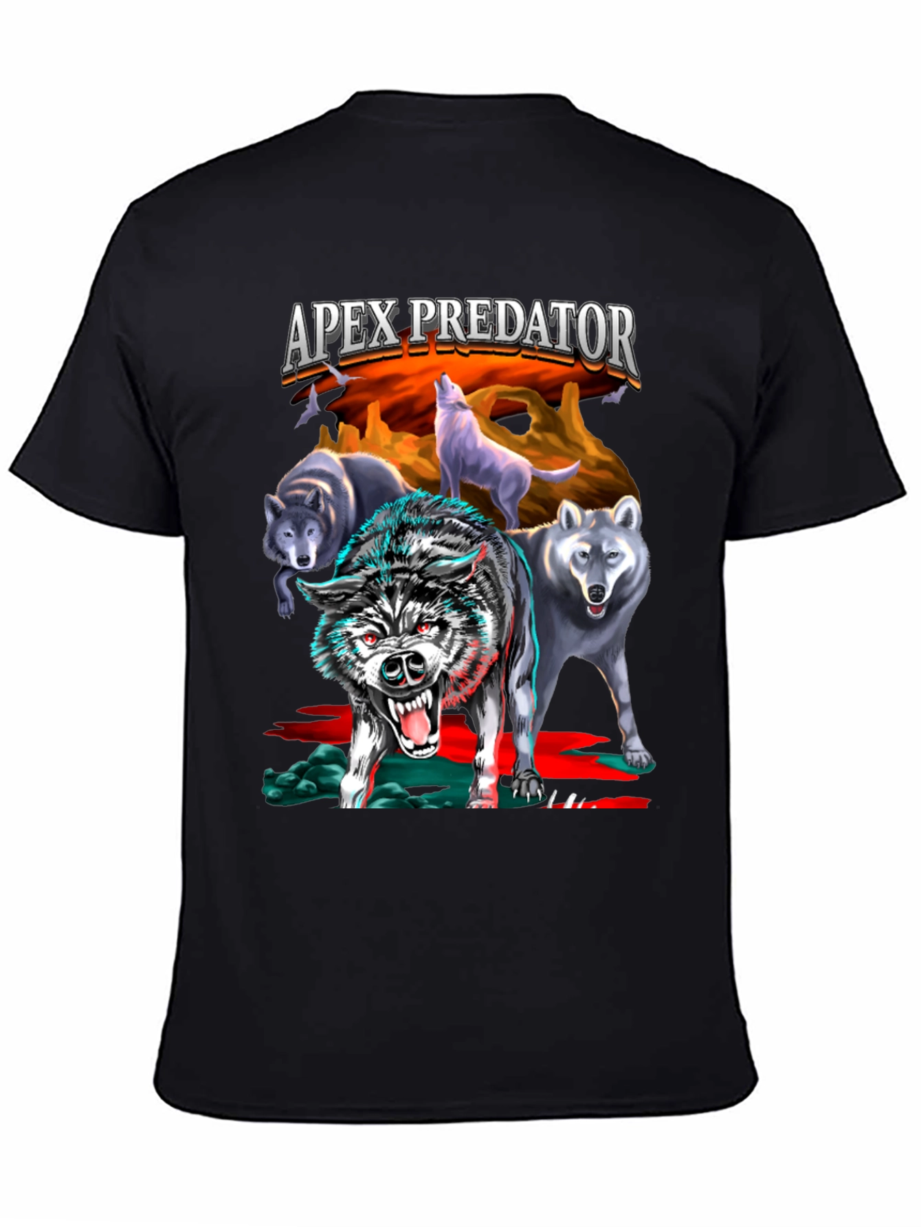 Apex Predator Wolf Pack Graphic T-Shirt