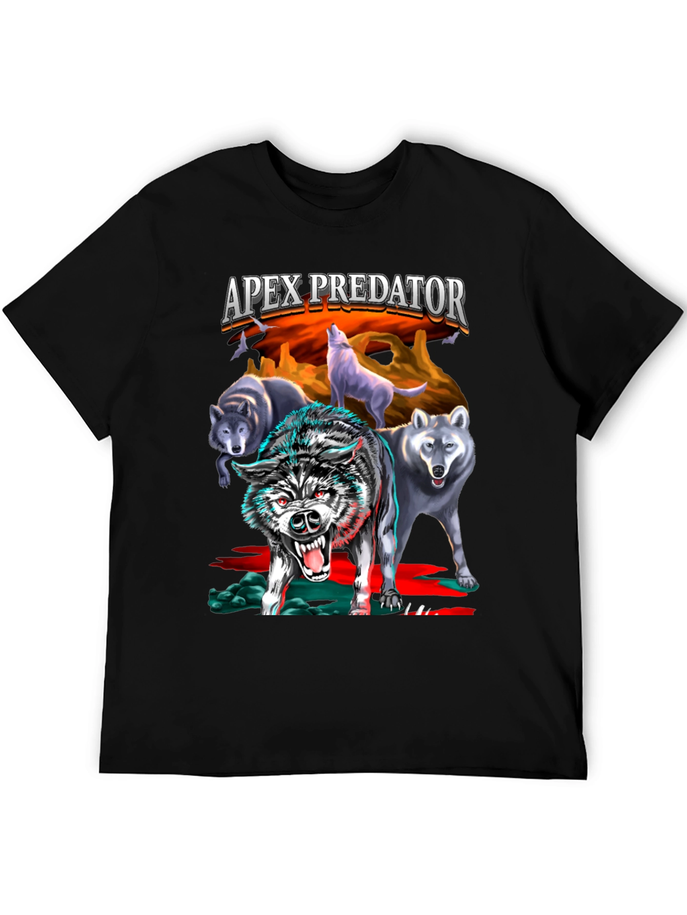 Apex Predator Wolf Pack Graphic T-Shirt