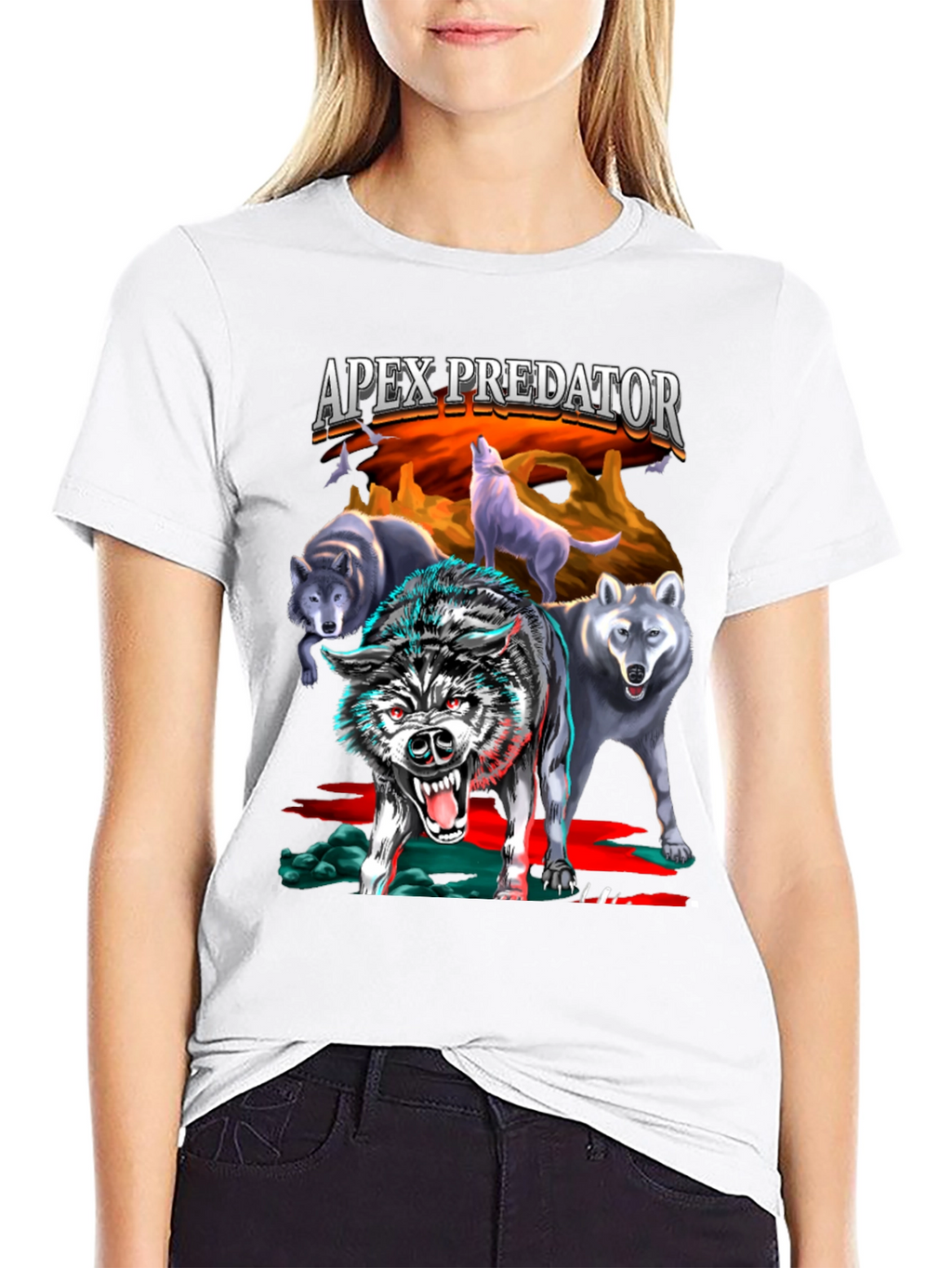 Apex Predator Wolf Pack Graphic T-Shirt