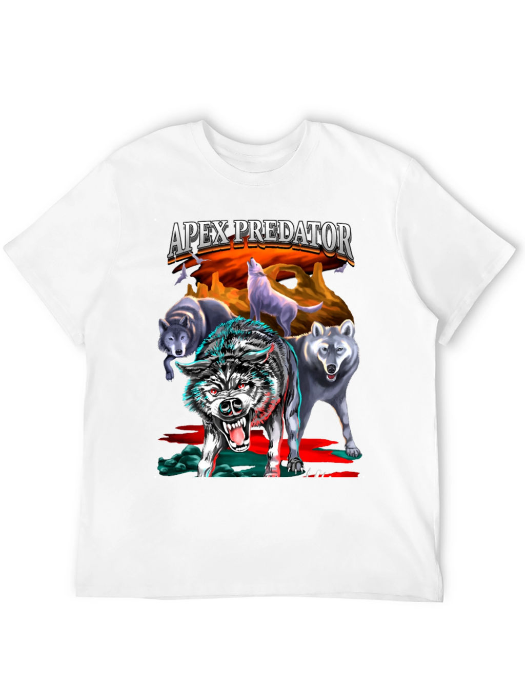 Apex Predator Wolf Pack Graphic T-Shirt