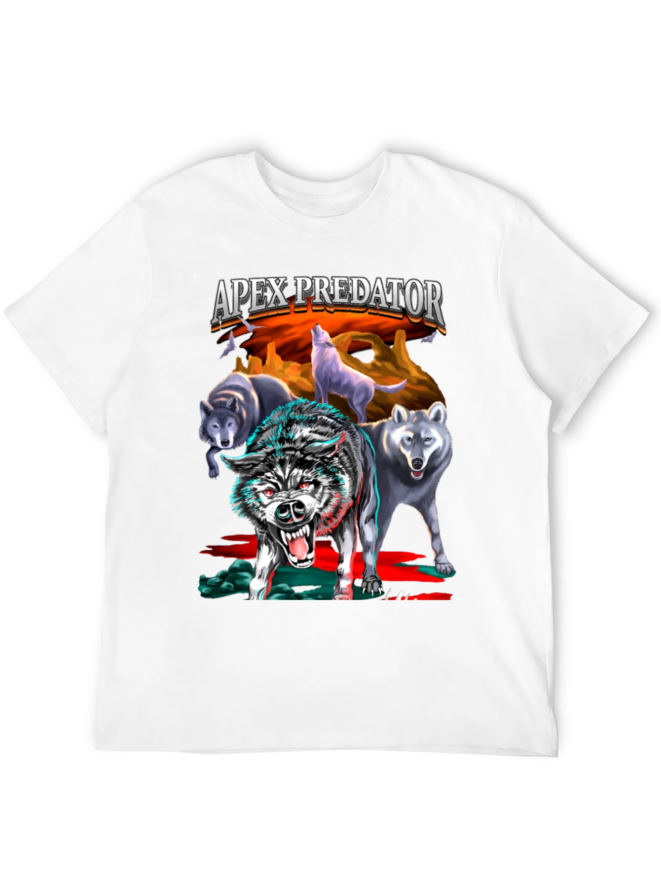 Apex Predator Wolf Pack Graphic T-Shirt