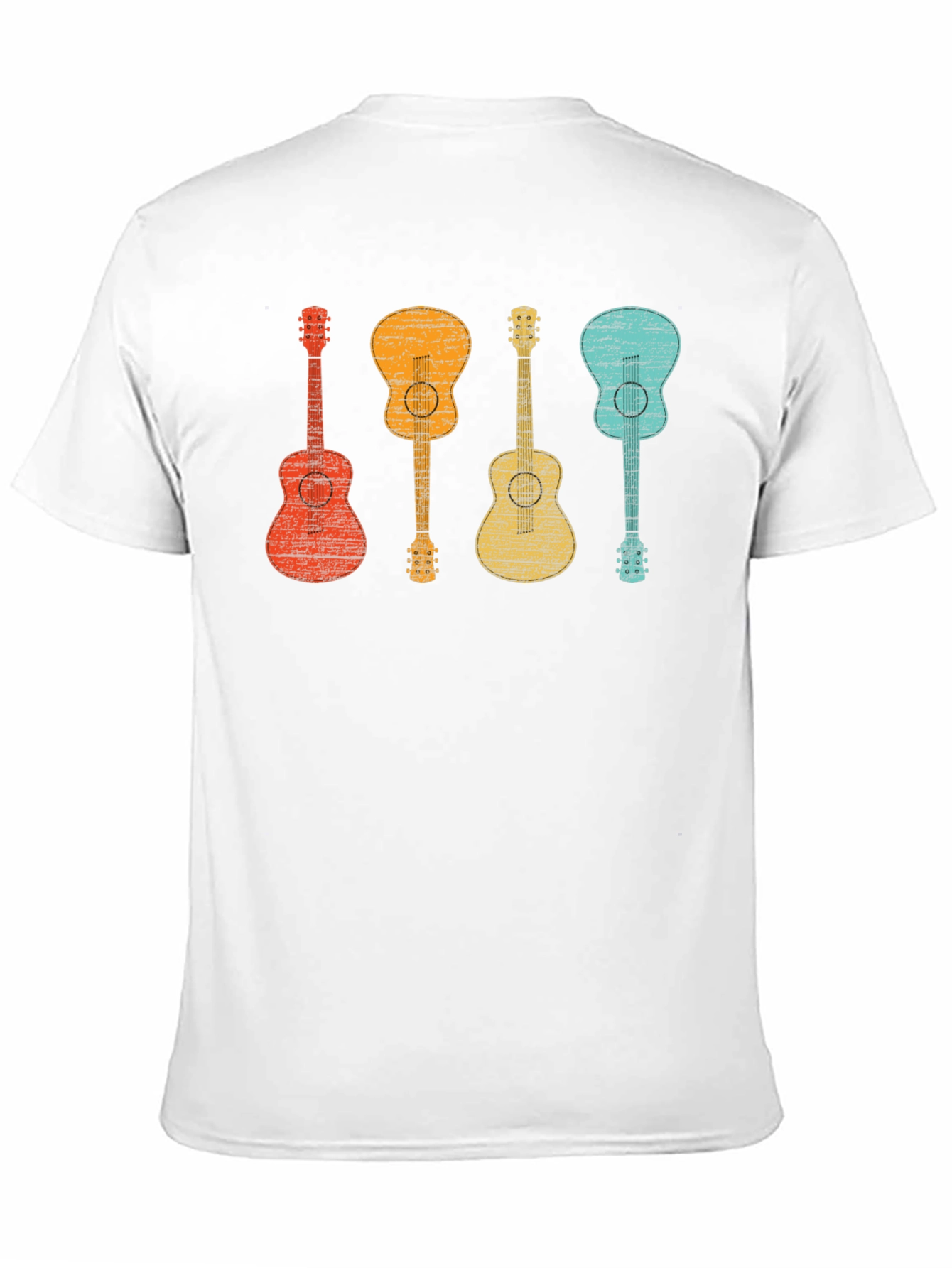 Retro Guitars Graphic Tee - Music Lovers T-Shirt
