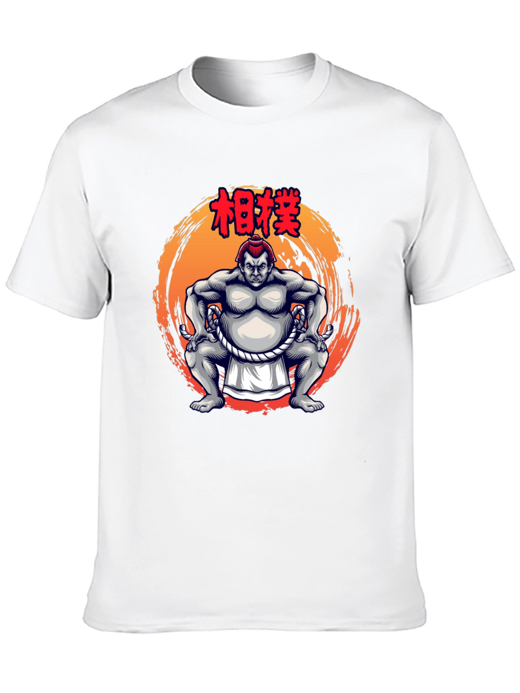 Sumo Wrestler Graphic Tee - Bold Black T-Shirt