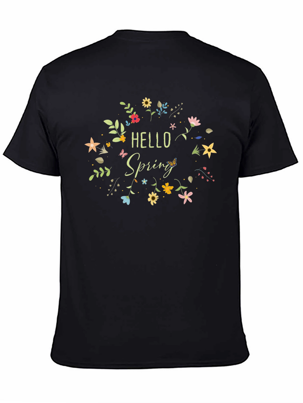Hello Spring Floral Graphic T-Shirt