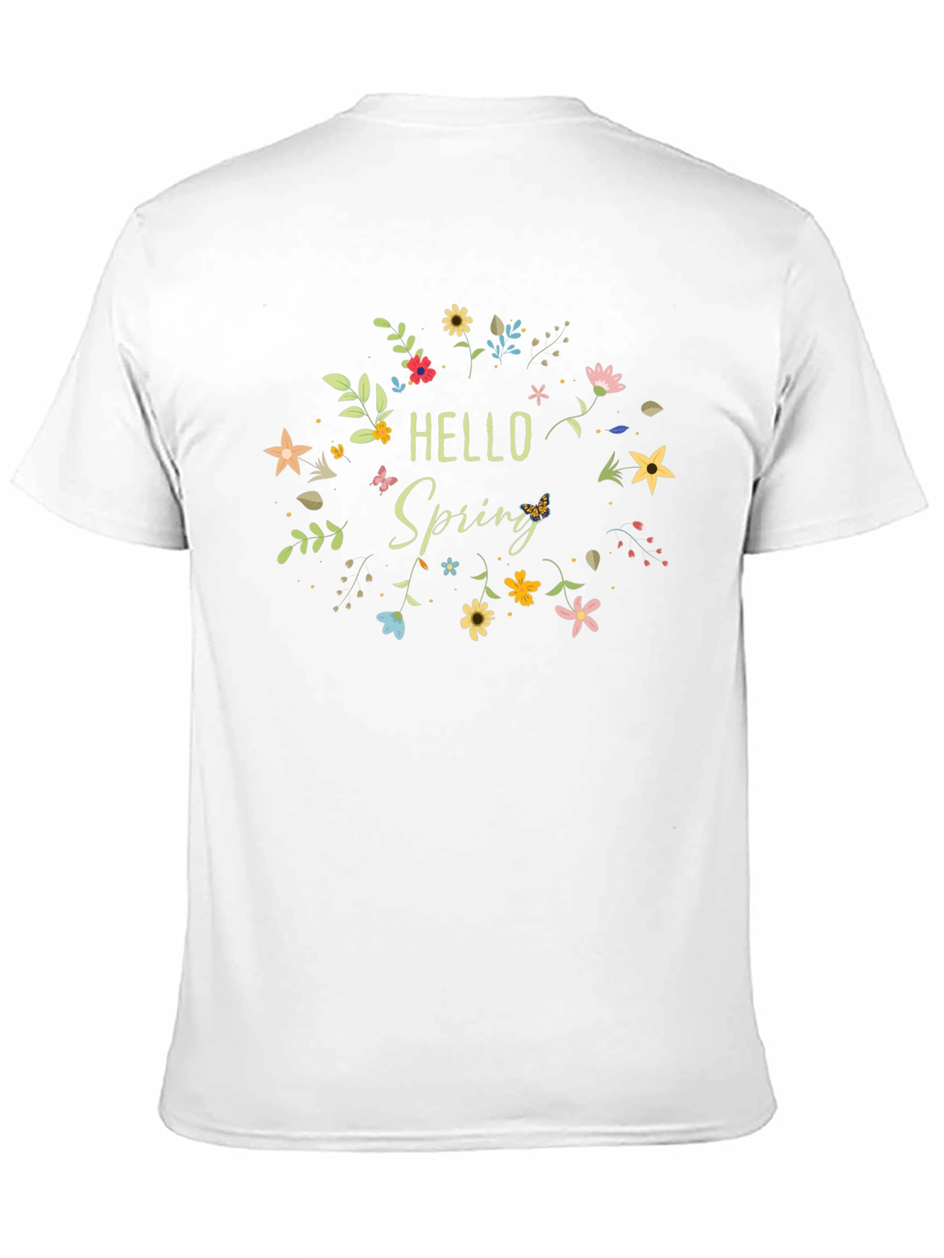 Hello Spring Floral Graphic T-Shirt
