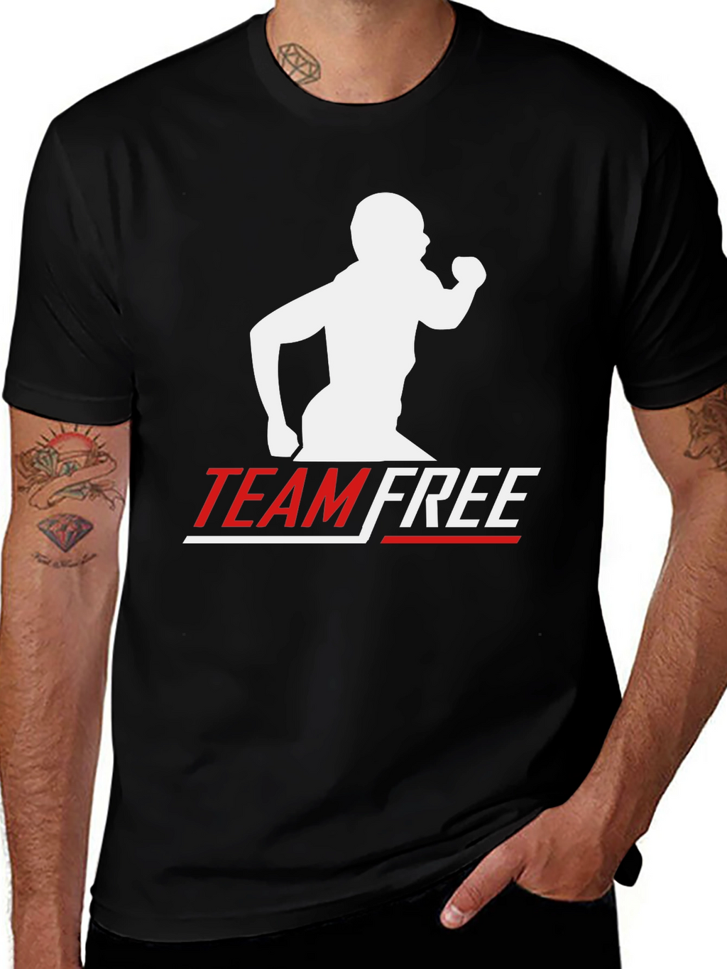 Team Free Black T-Shirt