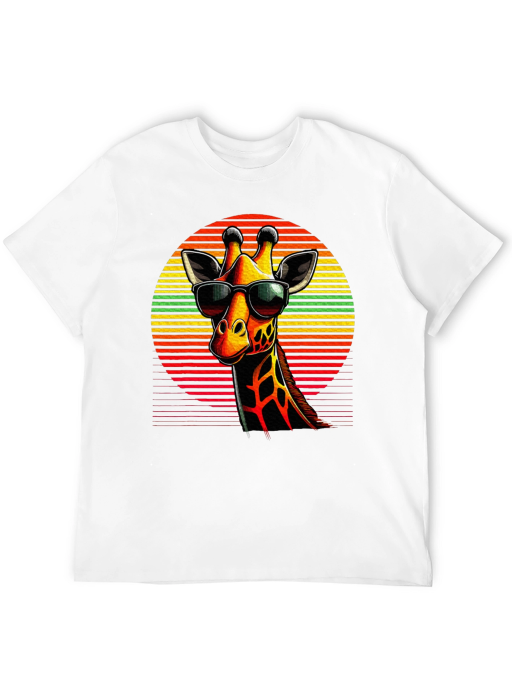 Cool Giraffe Graphic Tee - Stylish Black T-Shirt