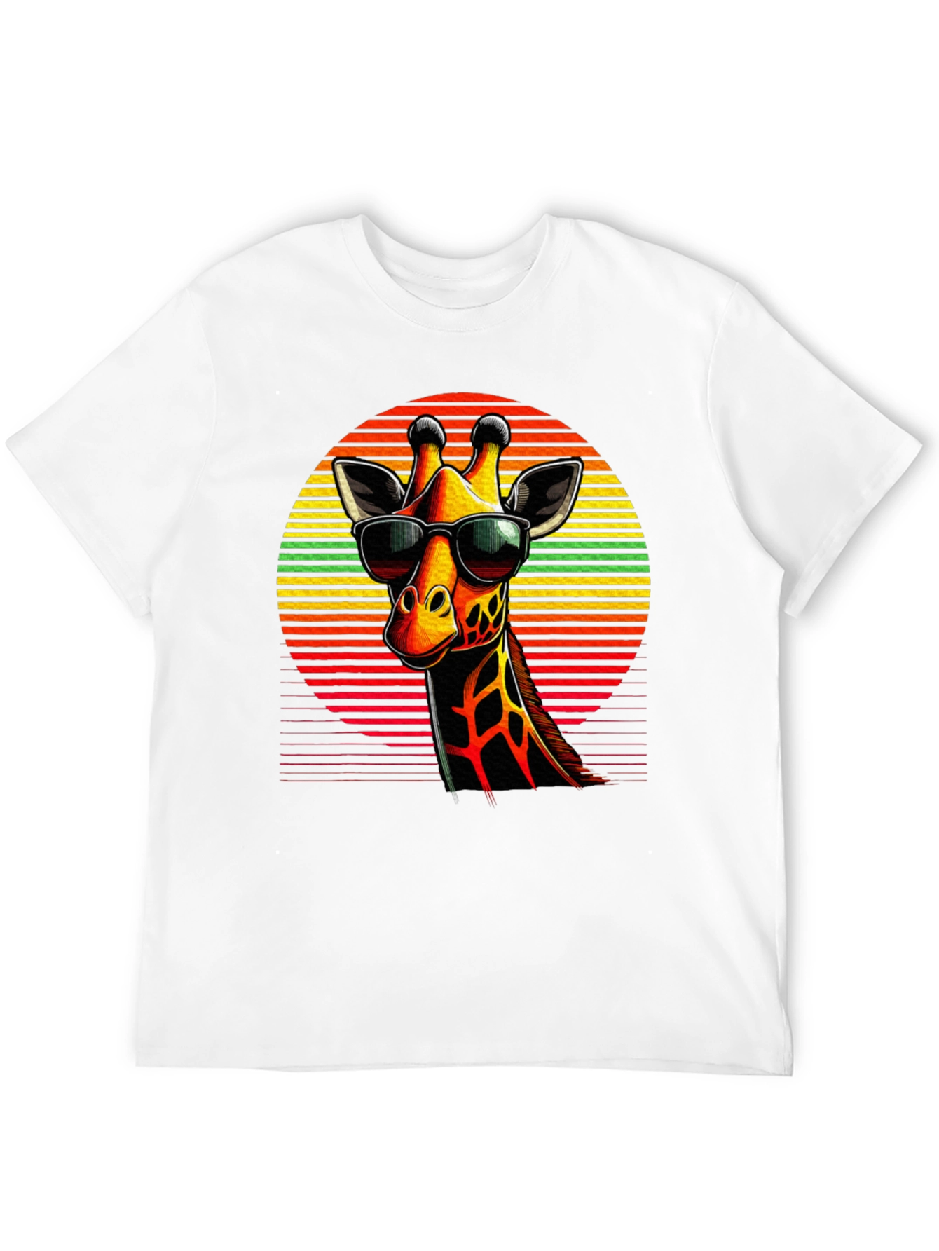 Cool Giraffe Graphic Tee - Stylish Black T-Shirt