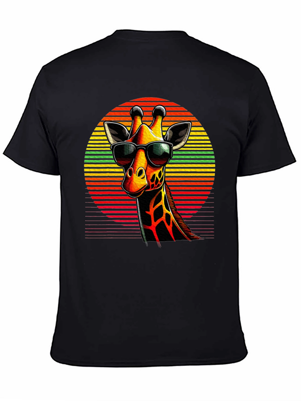 Cool Giraffe Graphic Tee - Stylish Black T-Shirt