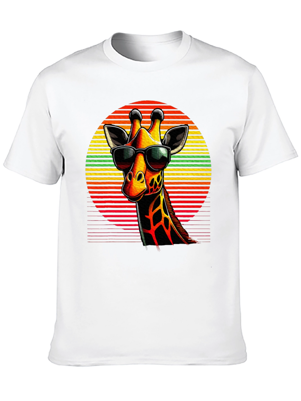 Cool Giraffe Graphic Tee - Stylish Black T-Shirt