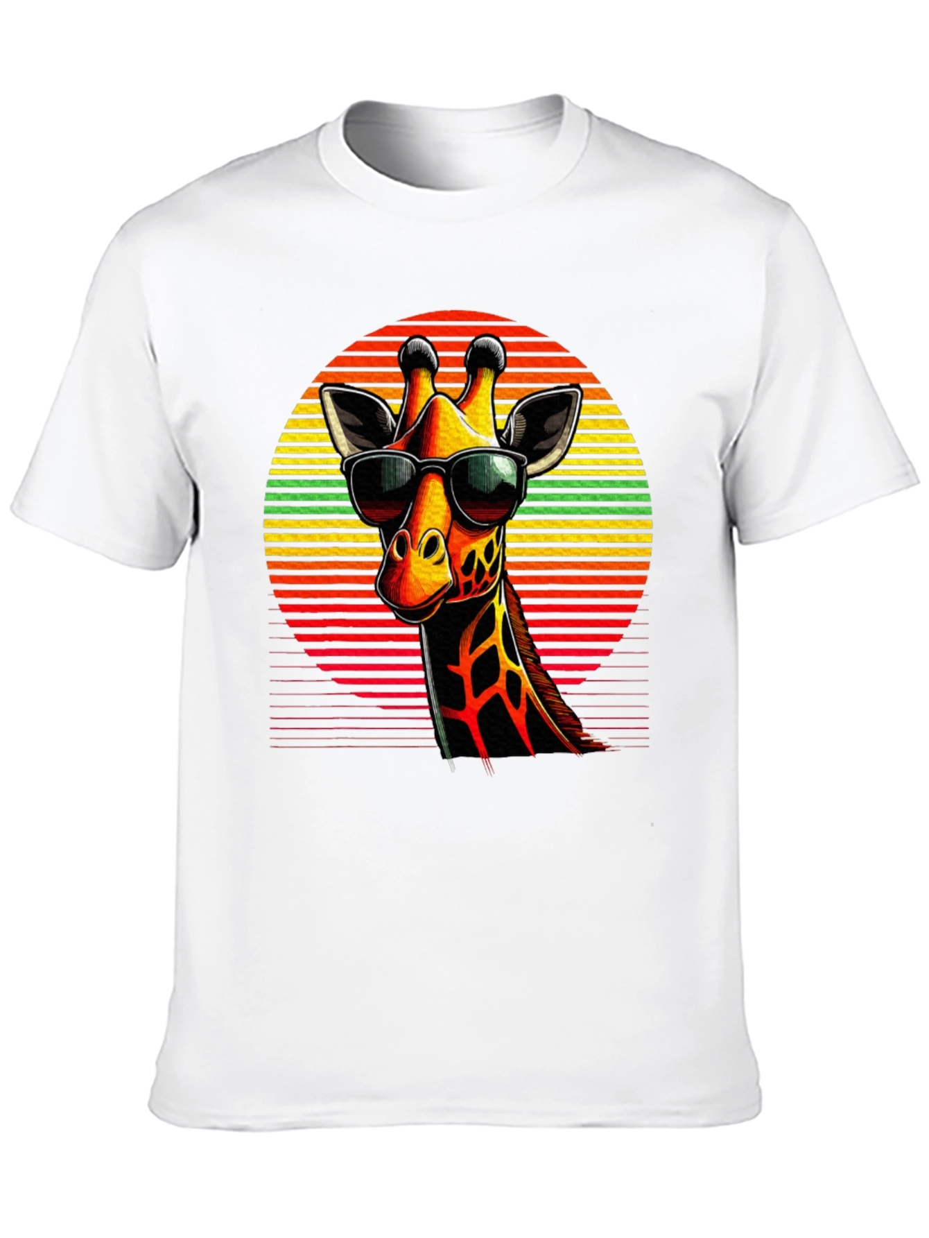 Cool Giraffe Graphic Tee - Stylish Black T-Shirt