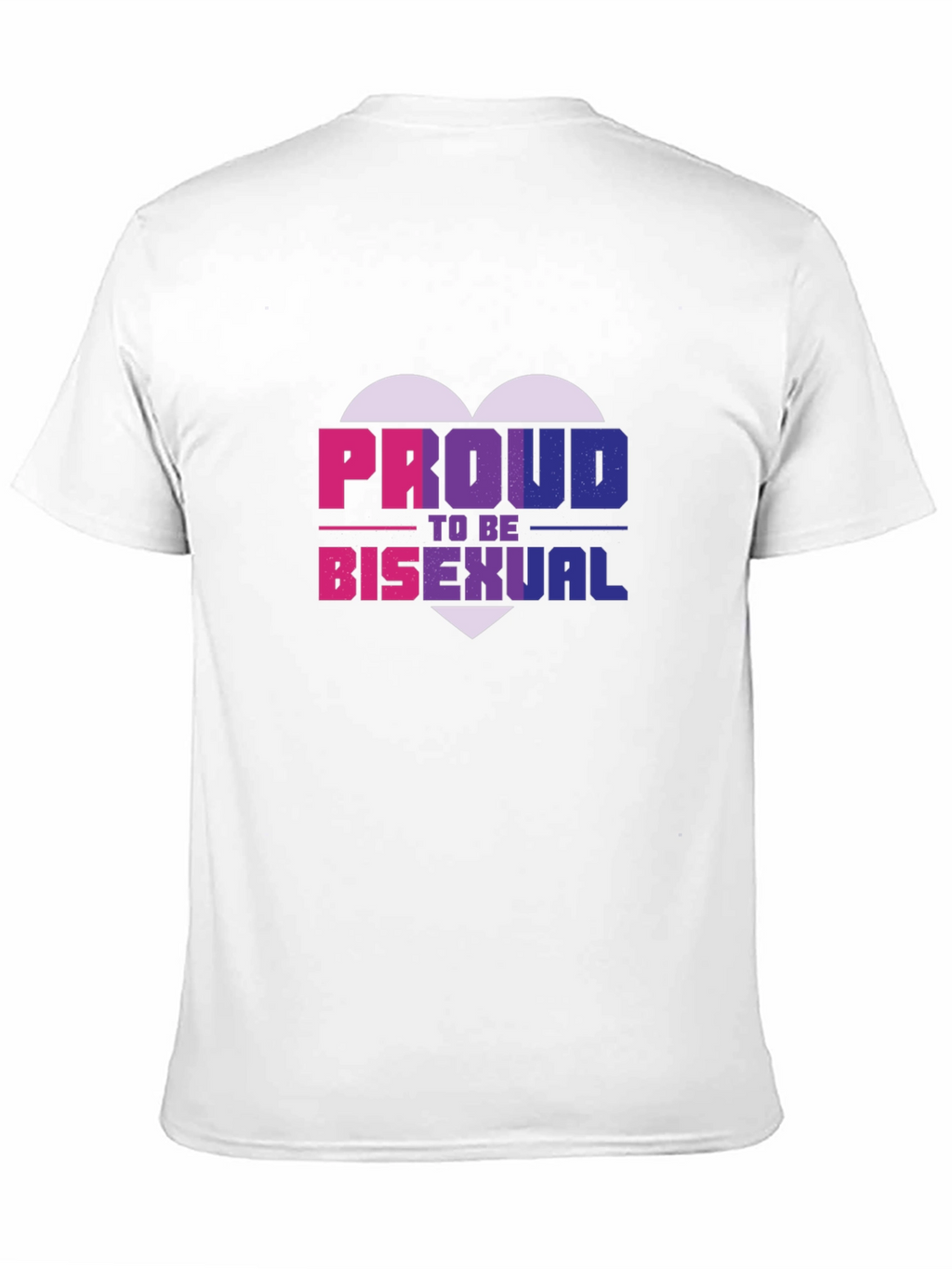Proud Bisexual Heart Graphic Tee - Black Cotton Blend