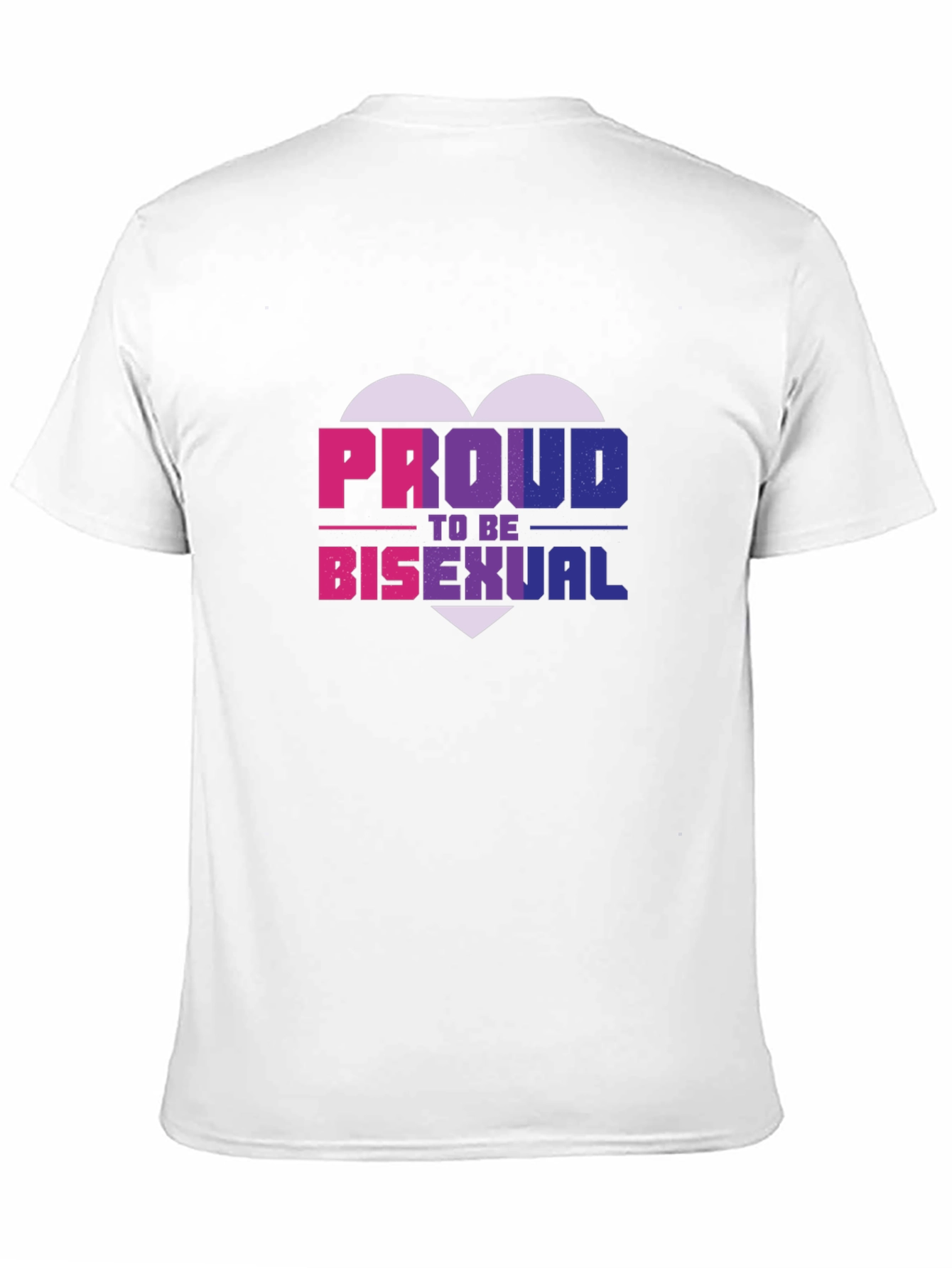 Proud Bisexual Heart Graphic Tee - Black Cotton Blend