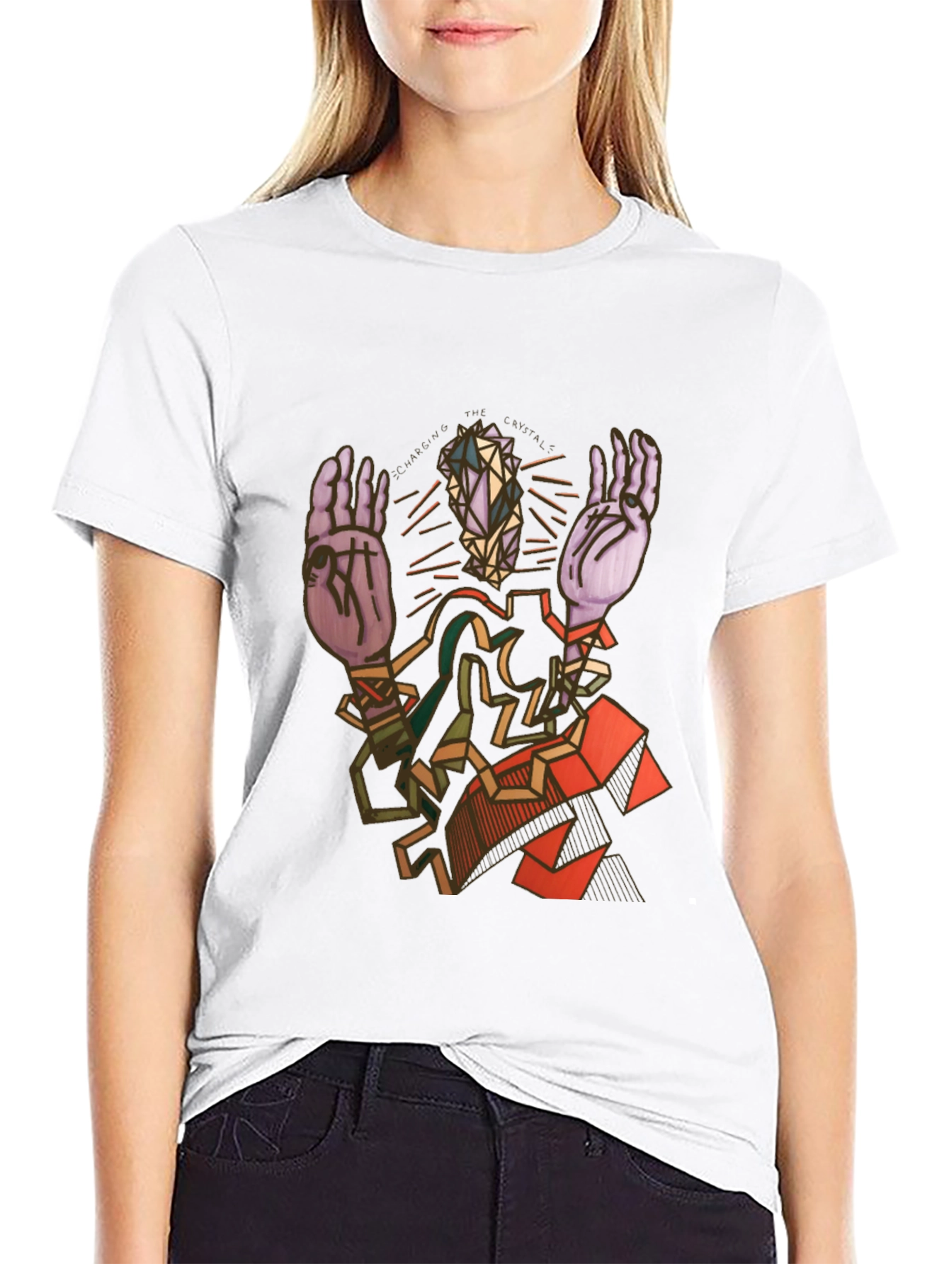 Abstract Geometric Figure Graphic Tee