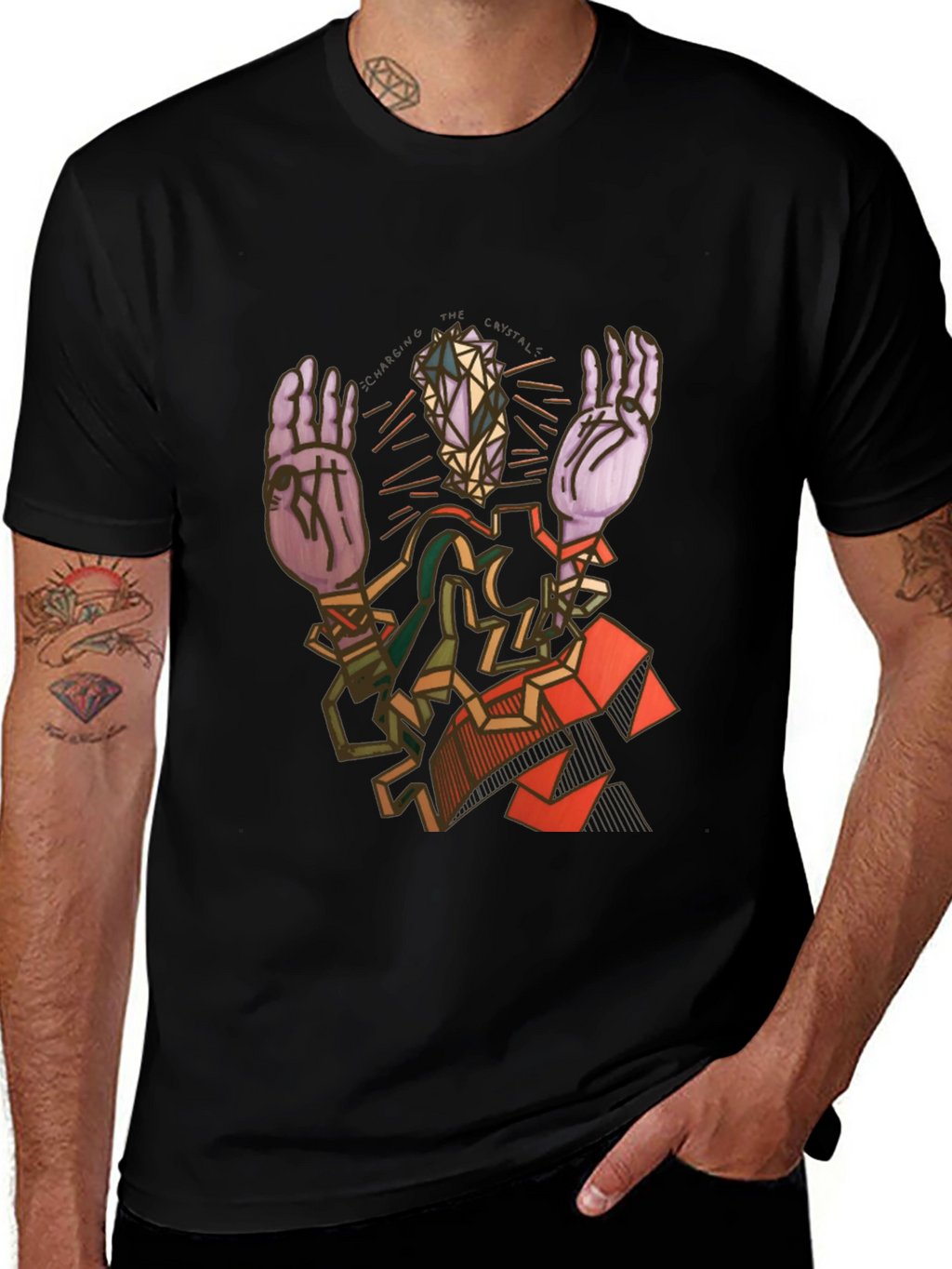 Abstract Geometric Figure Graphic Tee