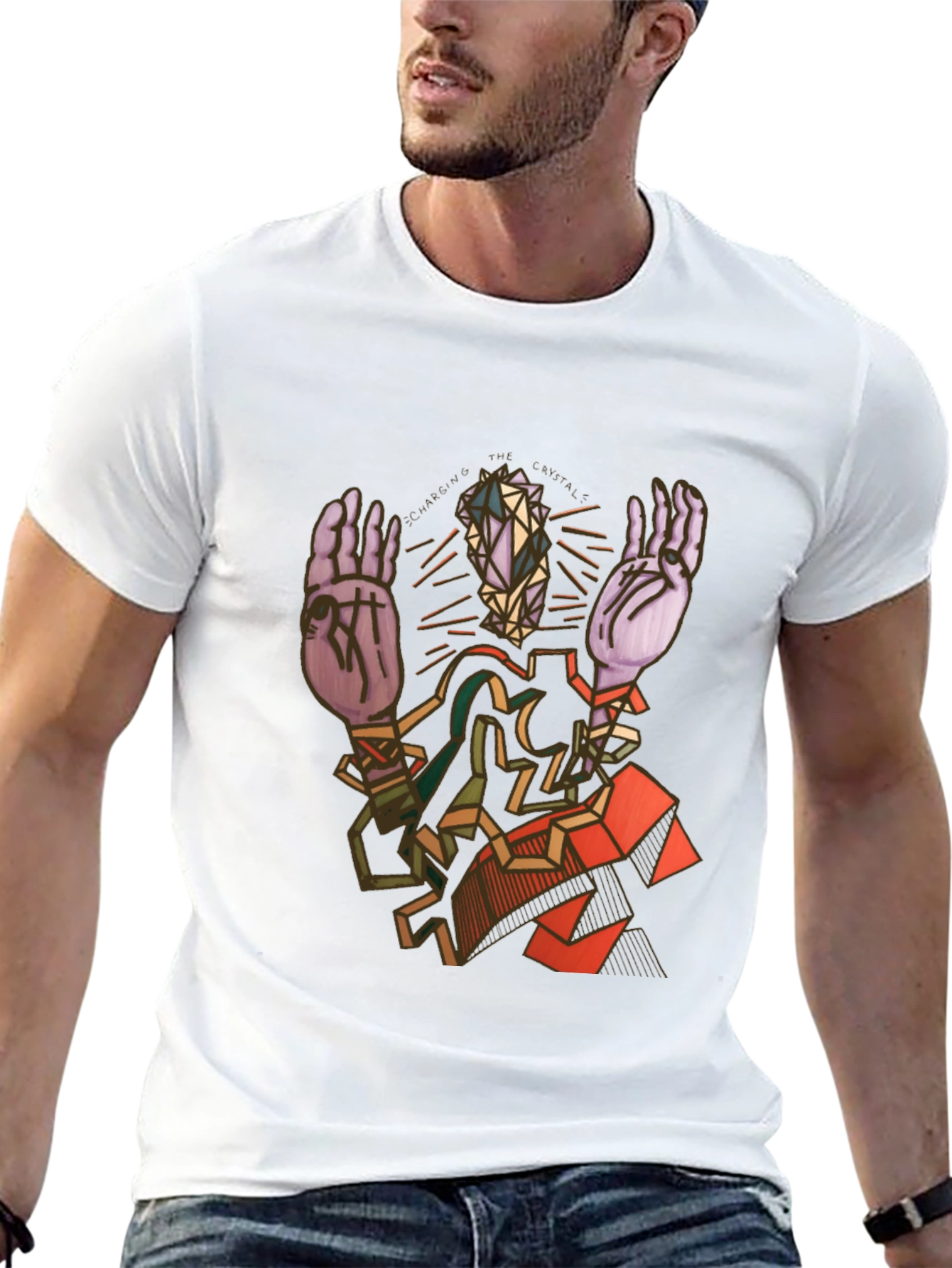 Abstract Geometric Figure Graphic Tee
