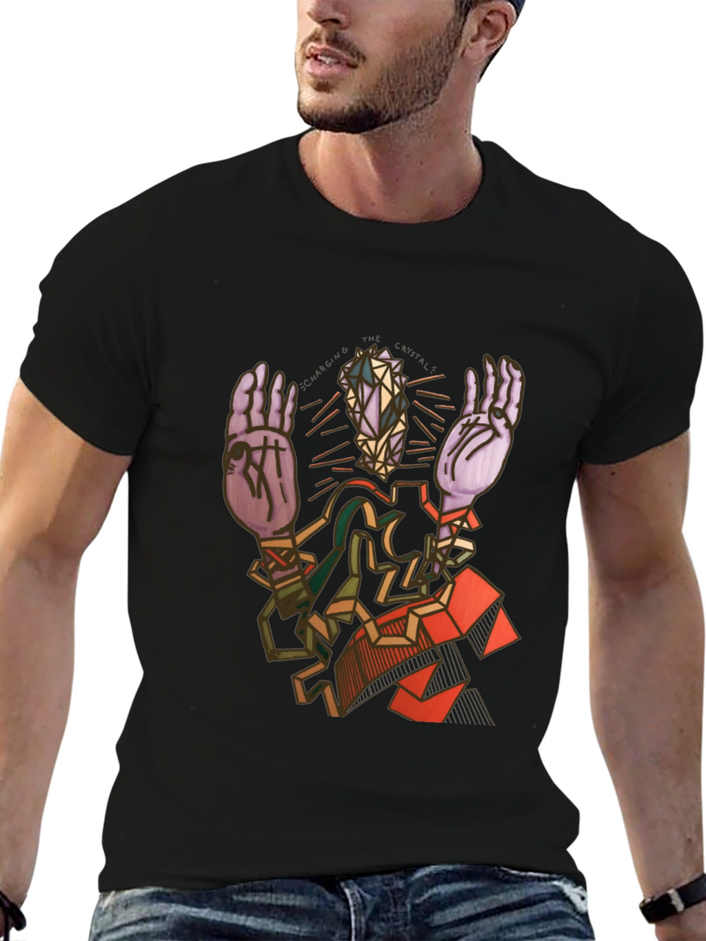Abstract Geometric Figure Graphic Tee