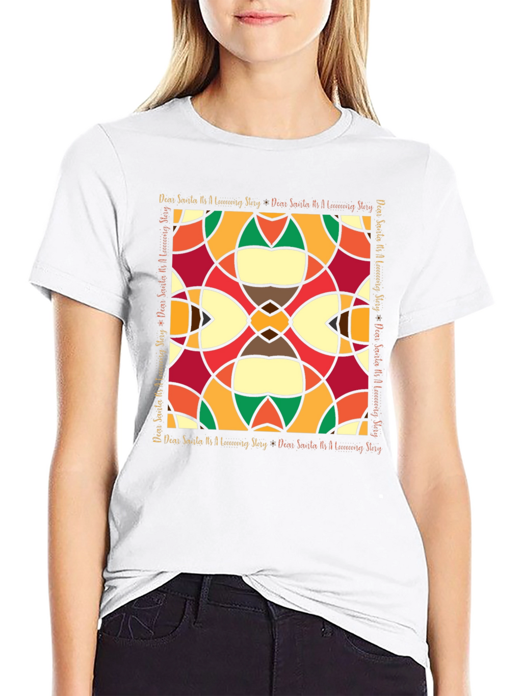Abstract Stained-Glass Style Graphic Tee