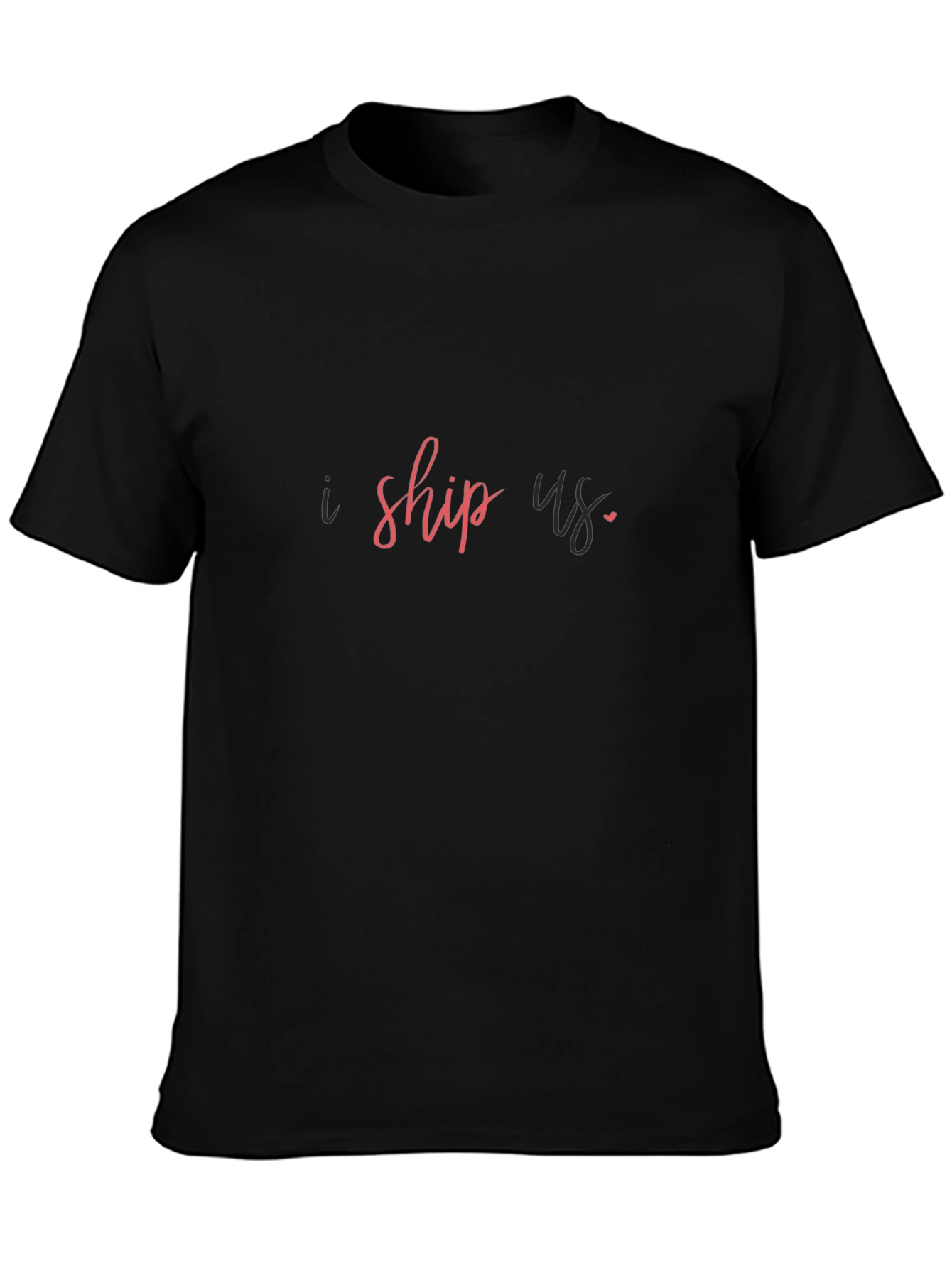 I Ship Us Graphic Tee - Trendy Black T-Shirt