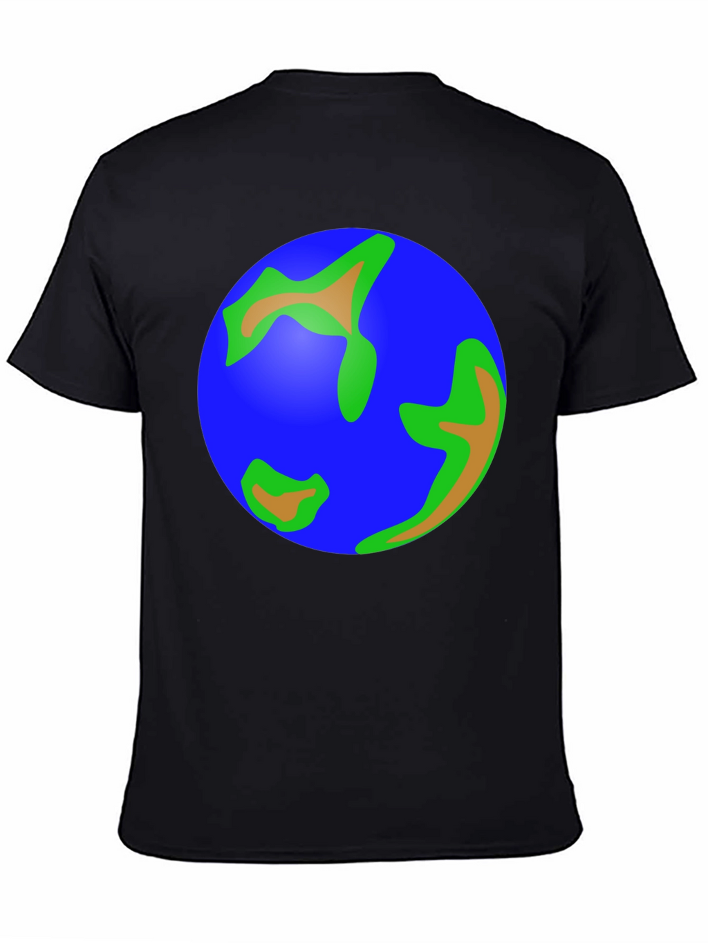 Earth Graphic Tee - Black Cotton T-Shirt
