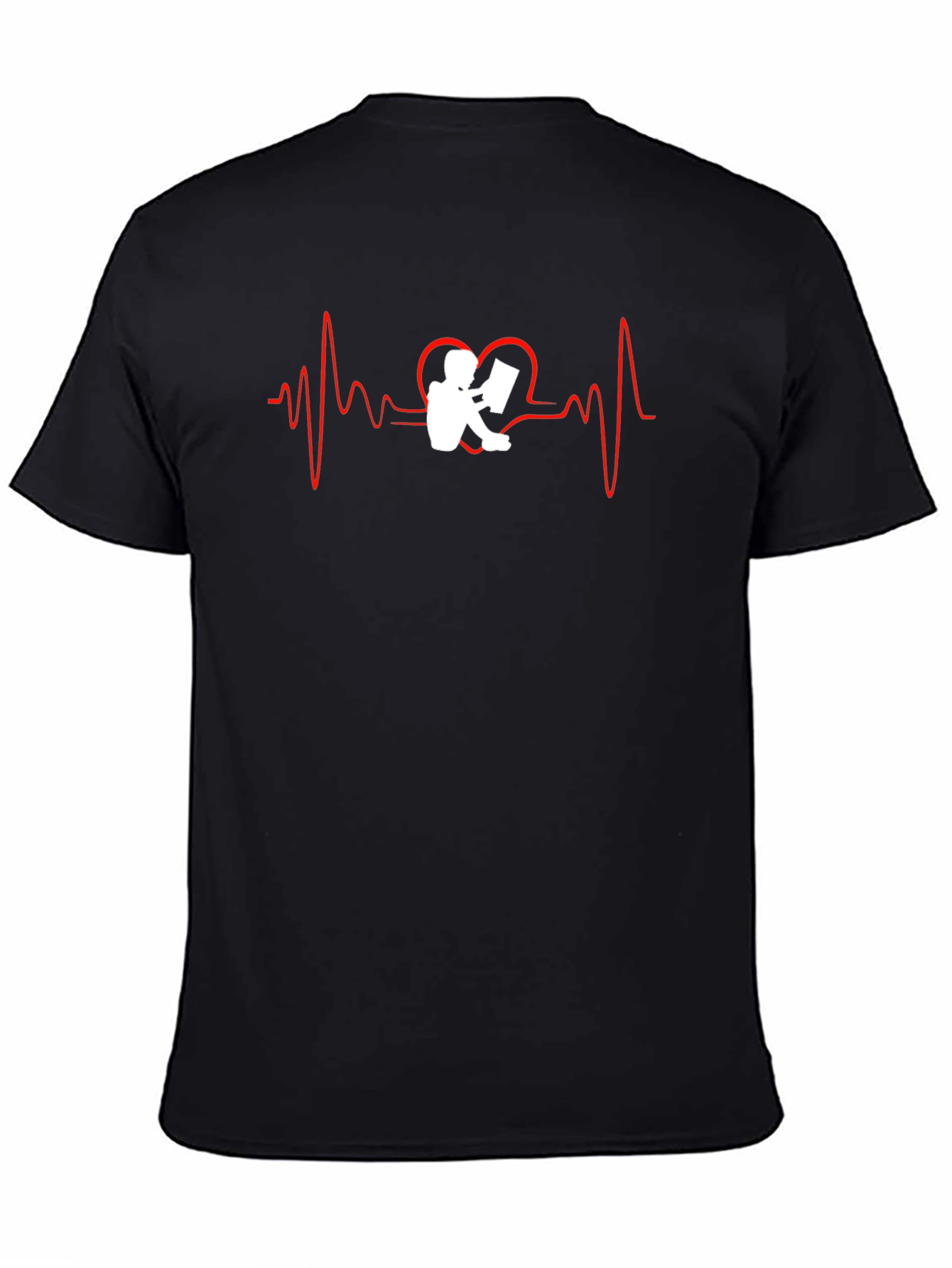 Heartbeat Reader Black T-Shirt